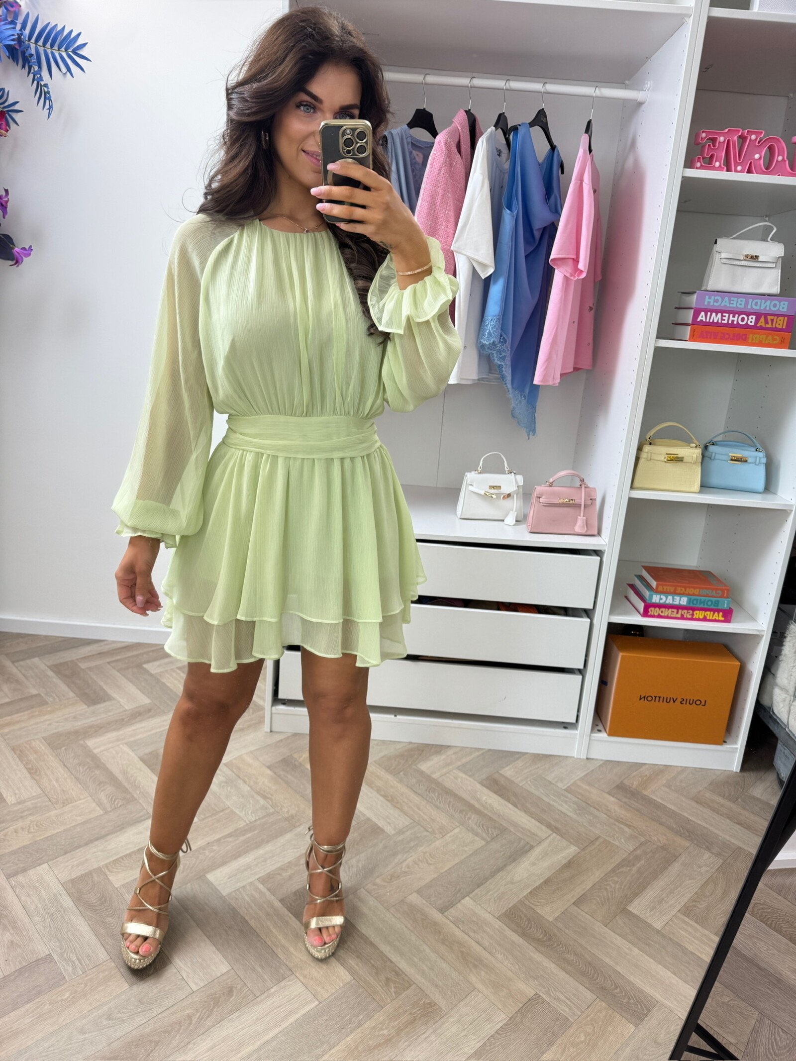 Dress With belt Senna 32011 Sace green