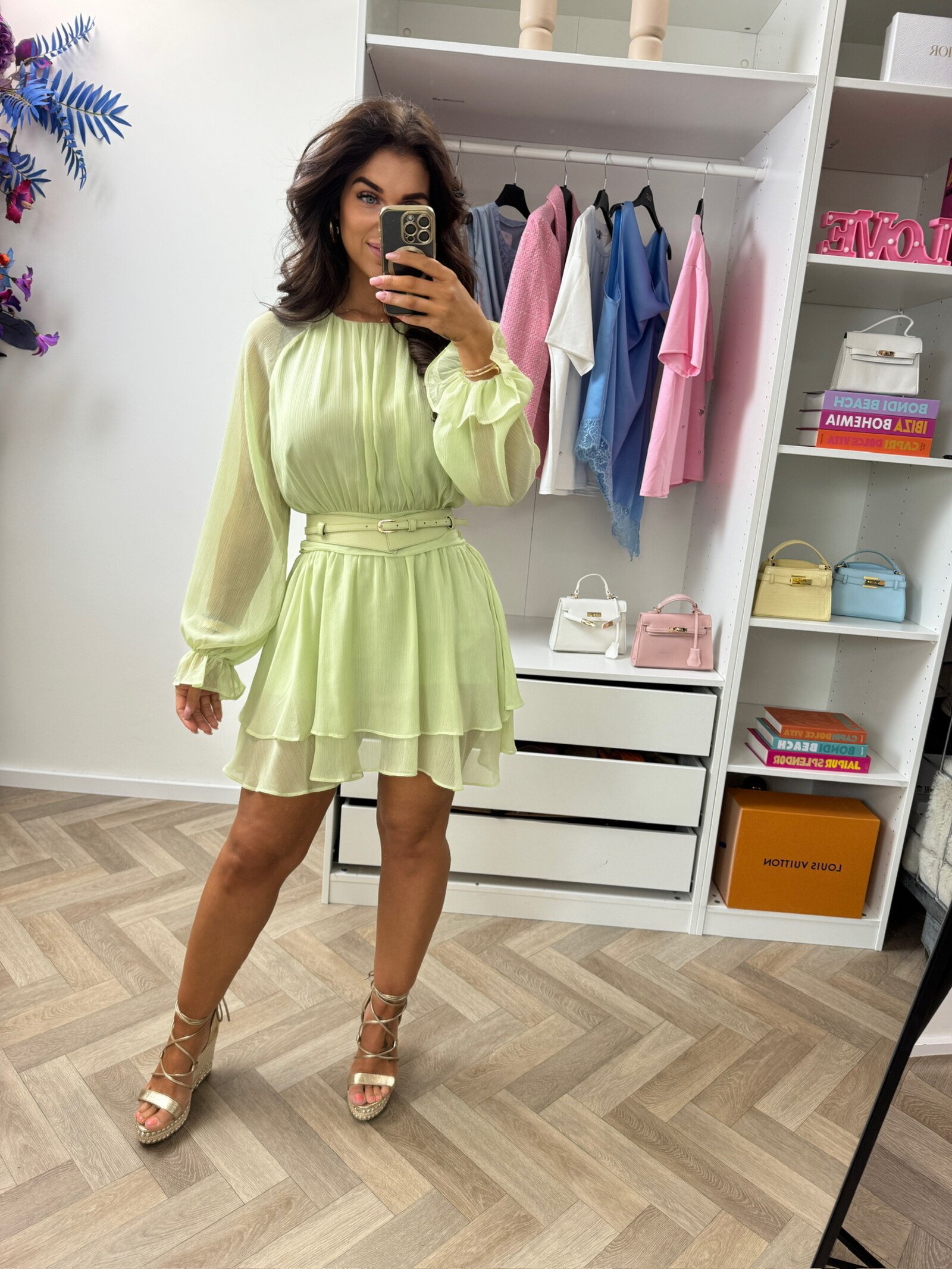 Dress With belt Senna 32011 Sace green