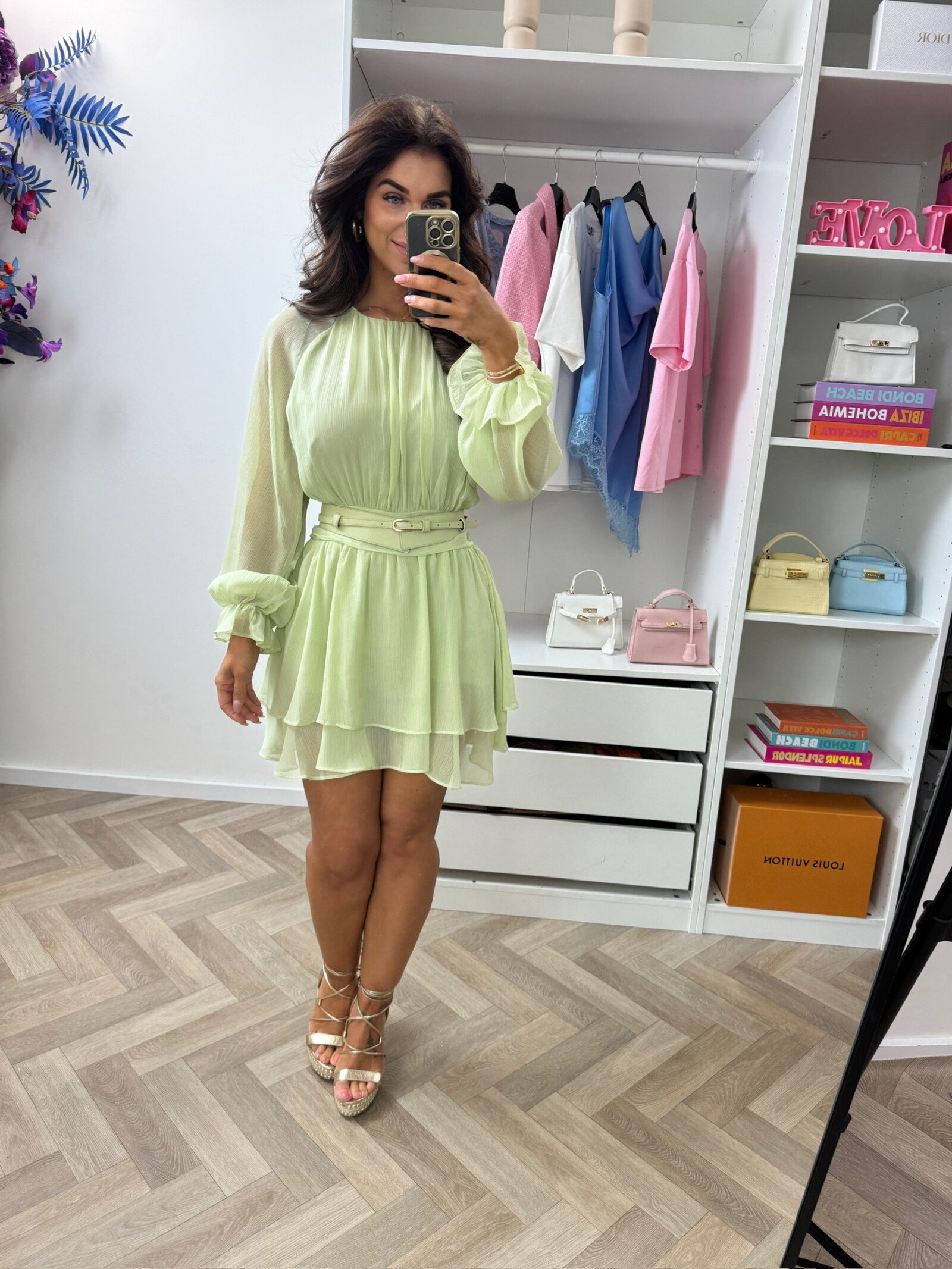 Dress With belt Senna 32011 Sace green