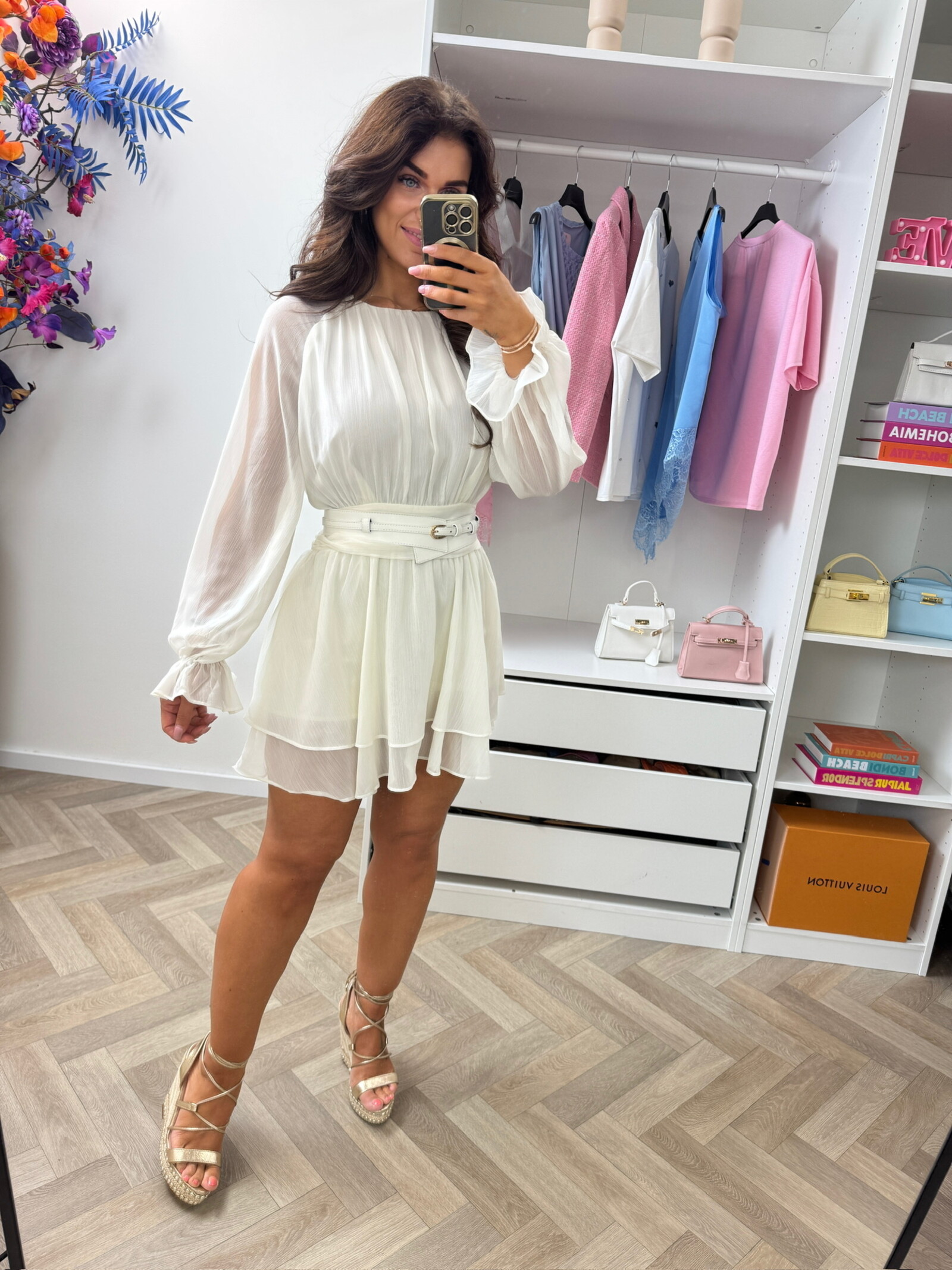 Dress With belt Senna 32011 Beige