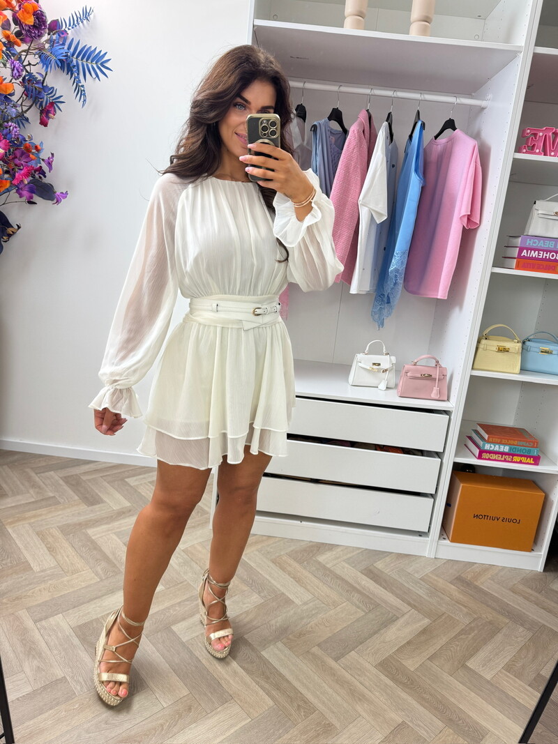 Dress With belt Senna 32011 Beige