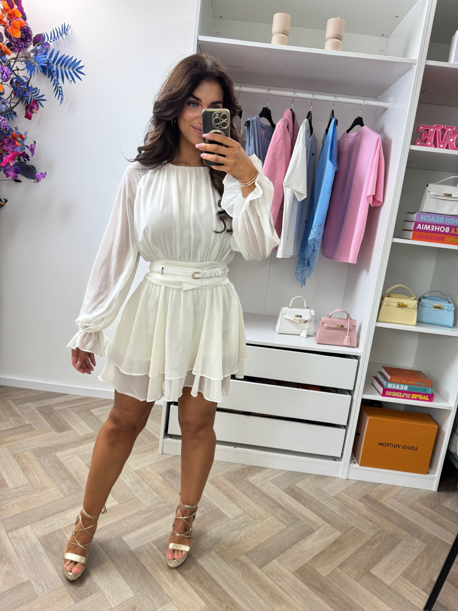 Dress With belt Senna 32011 Beige