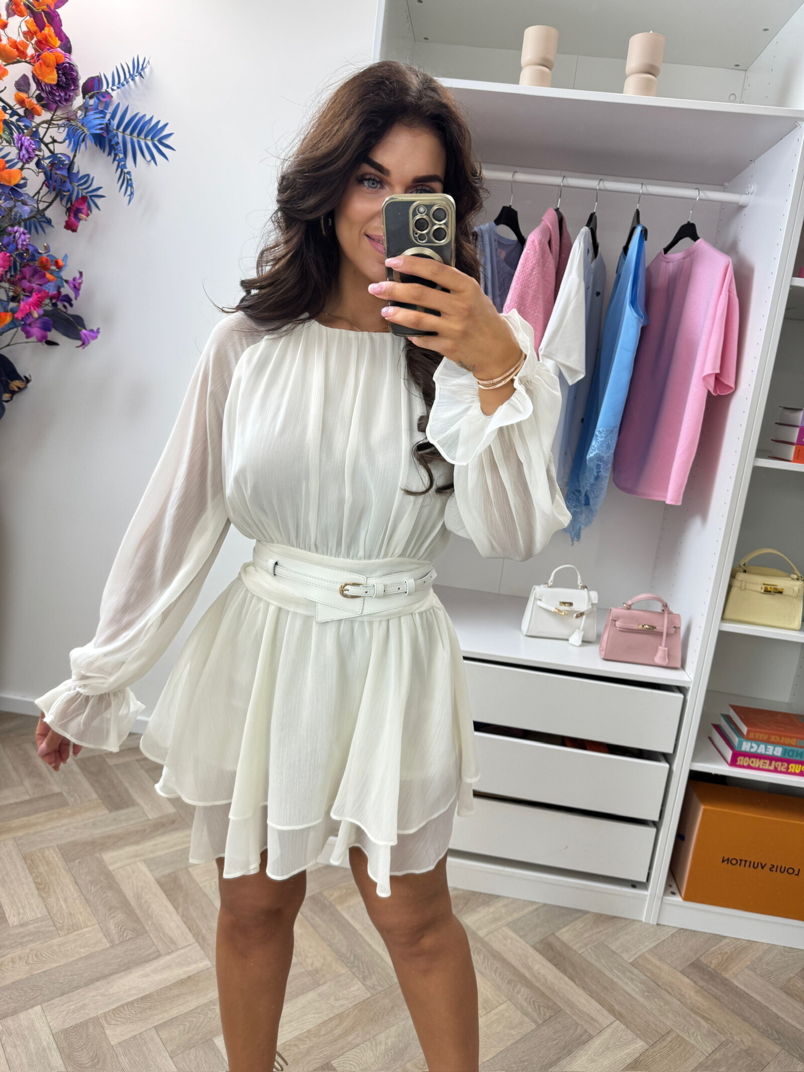 Dress With belt Senna 32011 Beige