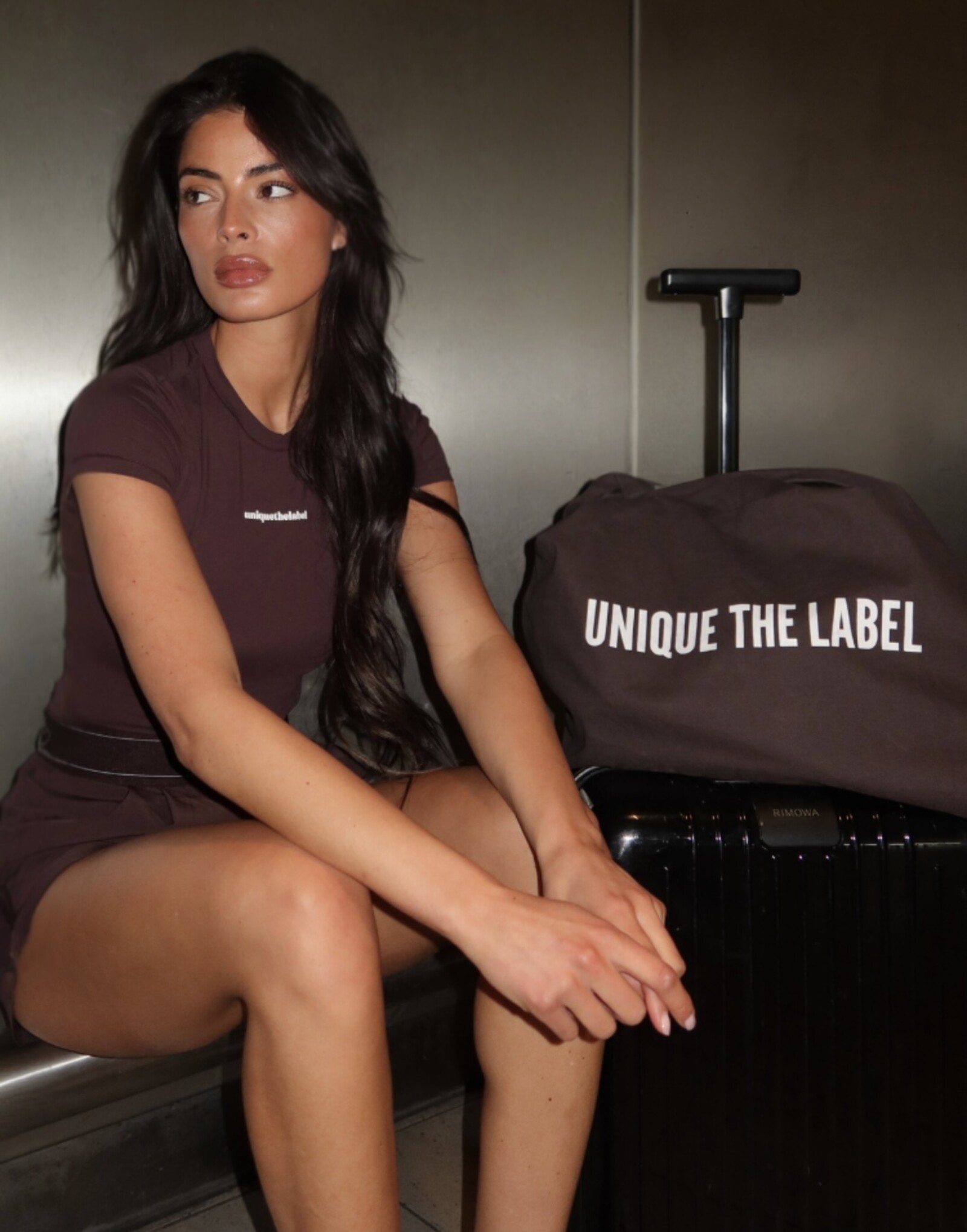 Unique The Label Top Short Sleeve Giselle Cacao