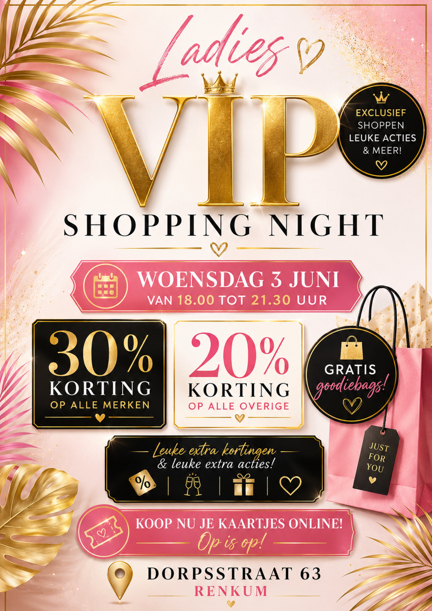 Vip shopping night tickets