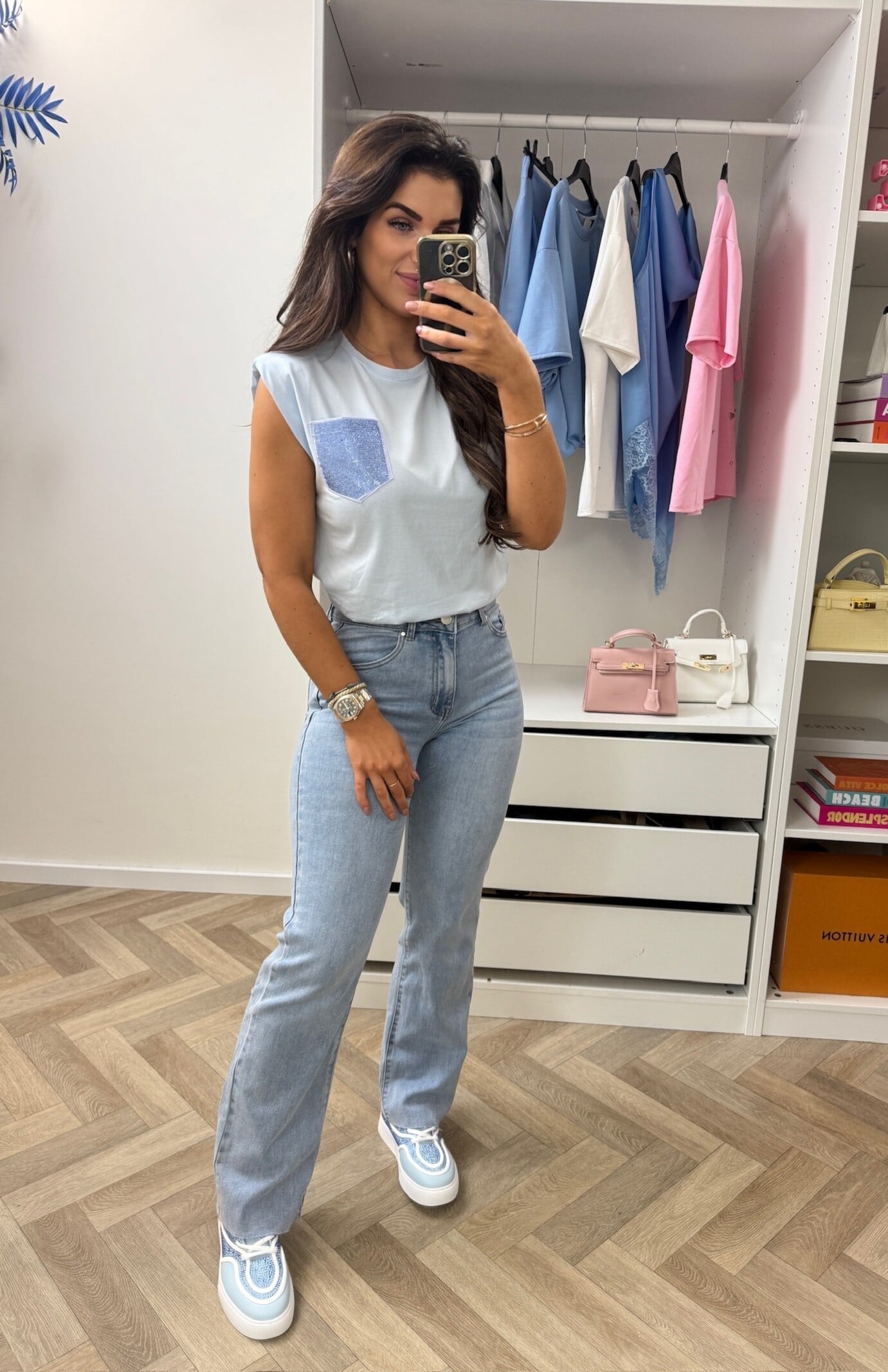 T-shirt Diamonds Pocket Blue G68101