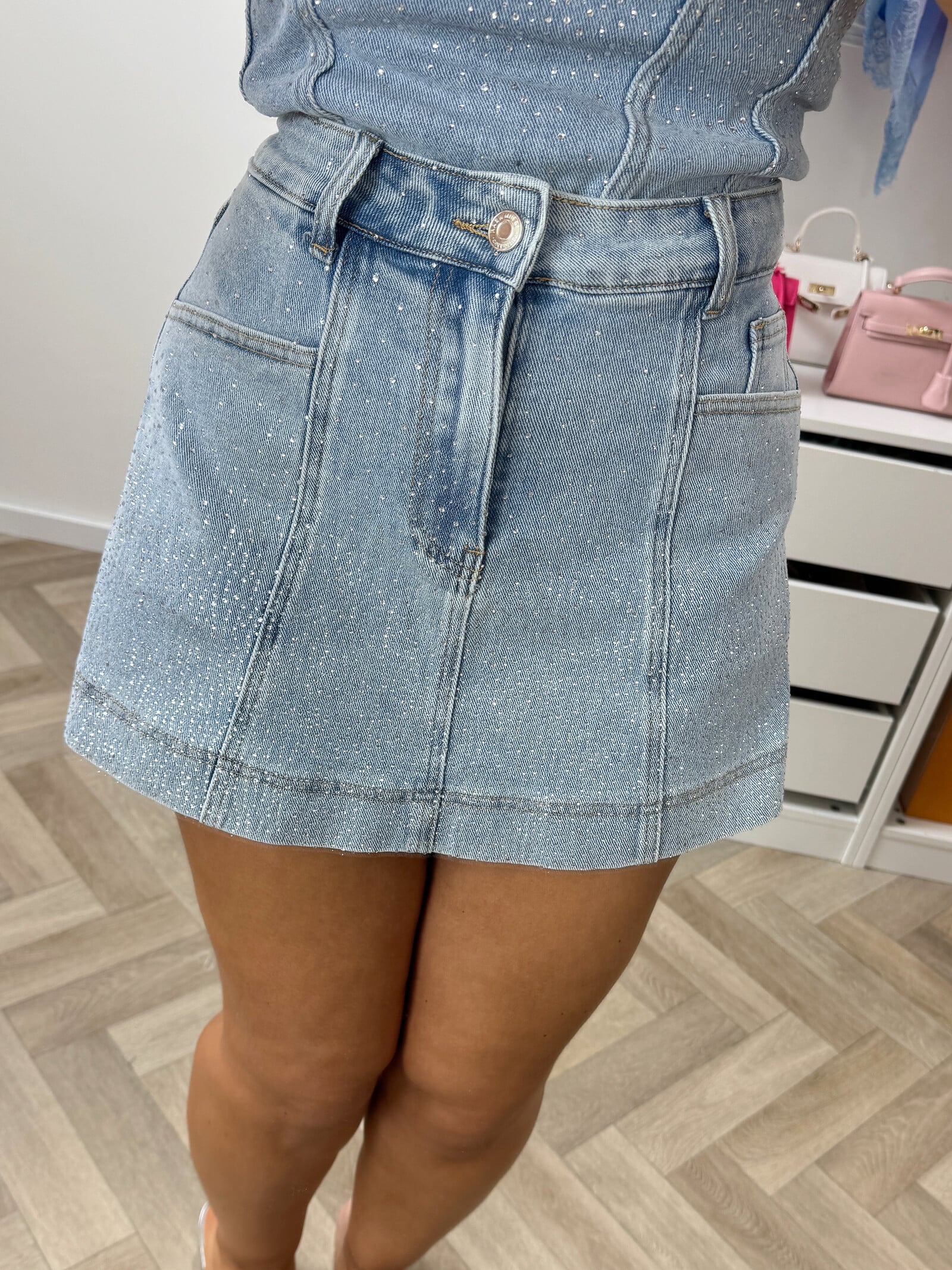 Skort Full Diamonds Light Denim MG- 927