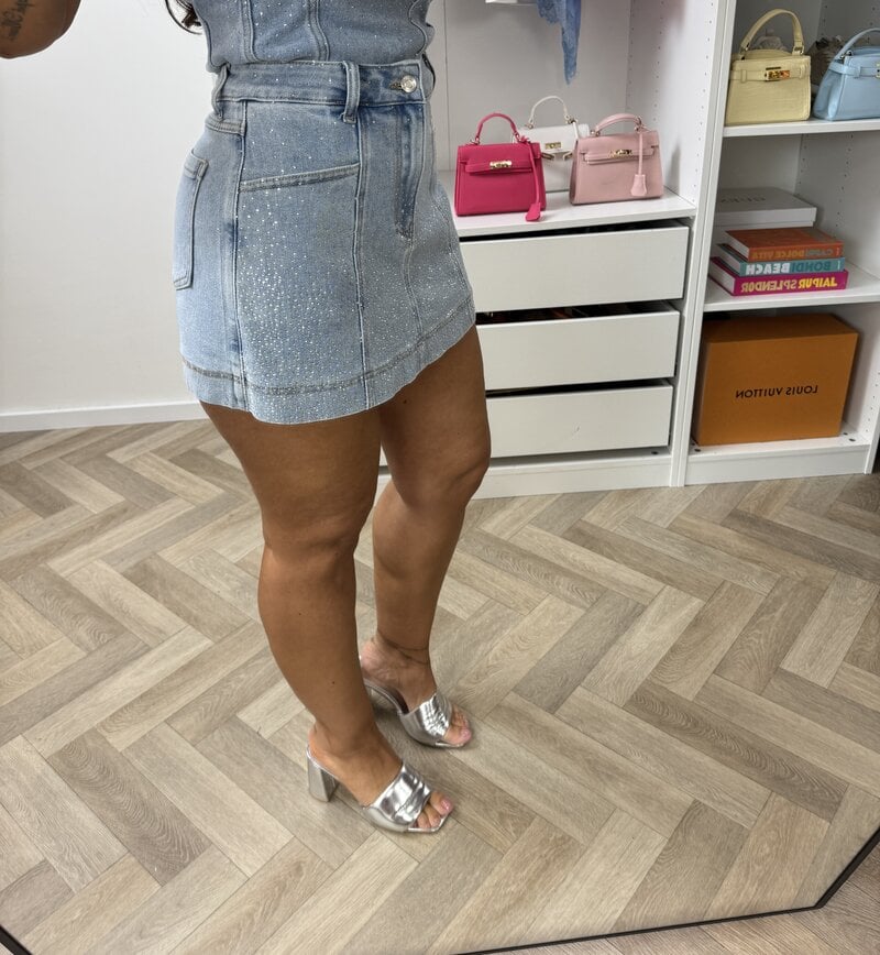 Skort Full Diamonds Light Denim MG- 927
