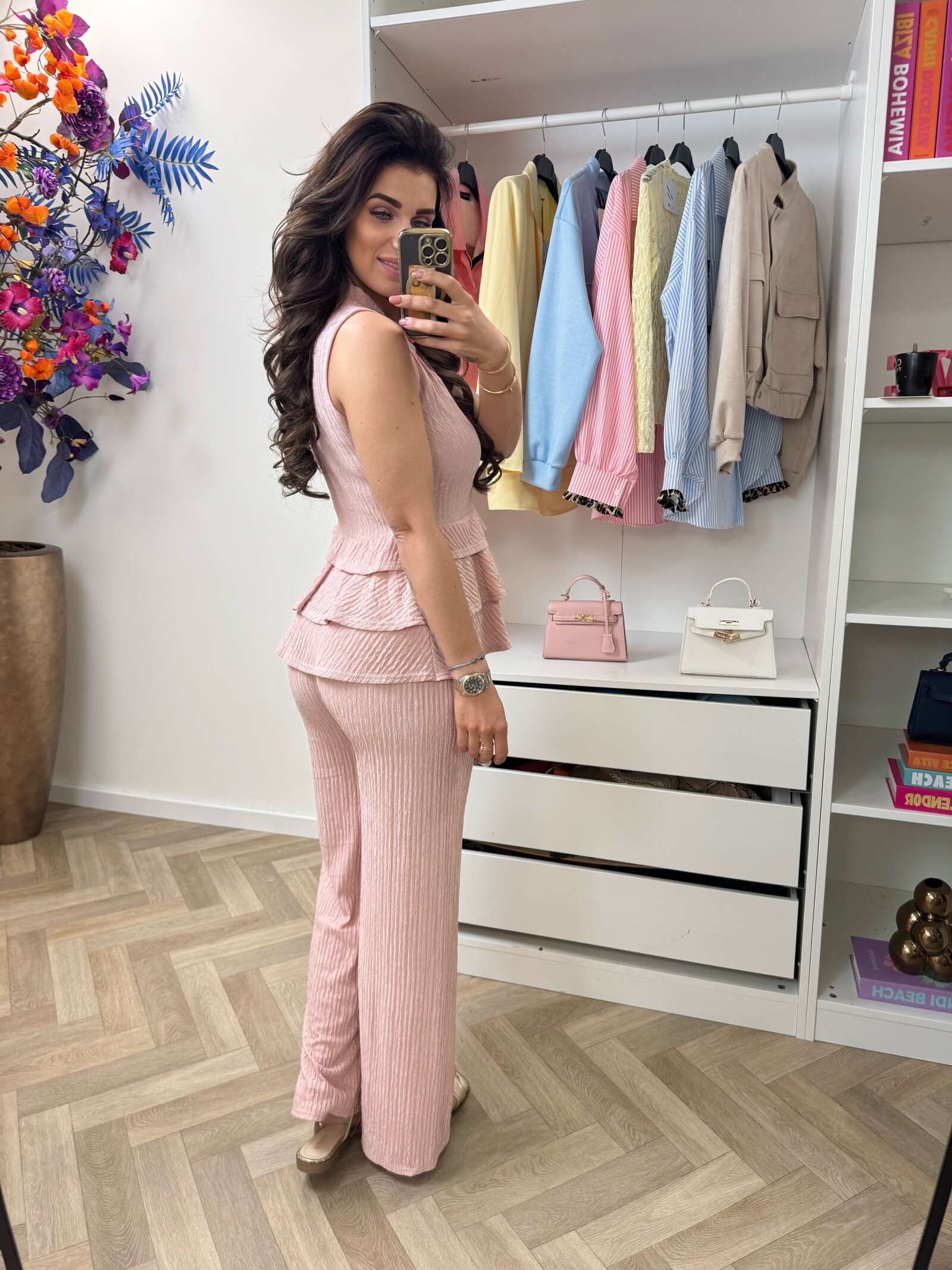 Set kiki ruffle 793  pink
