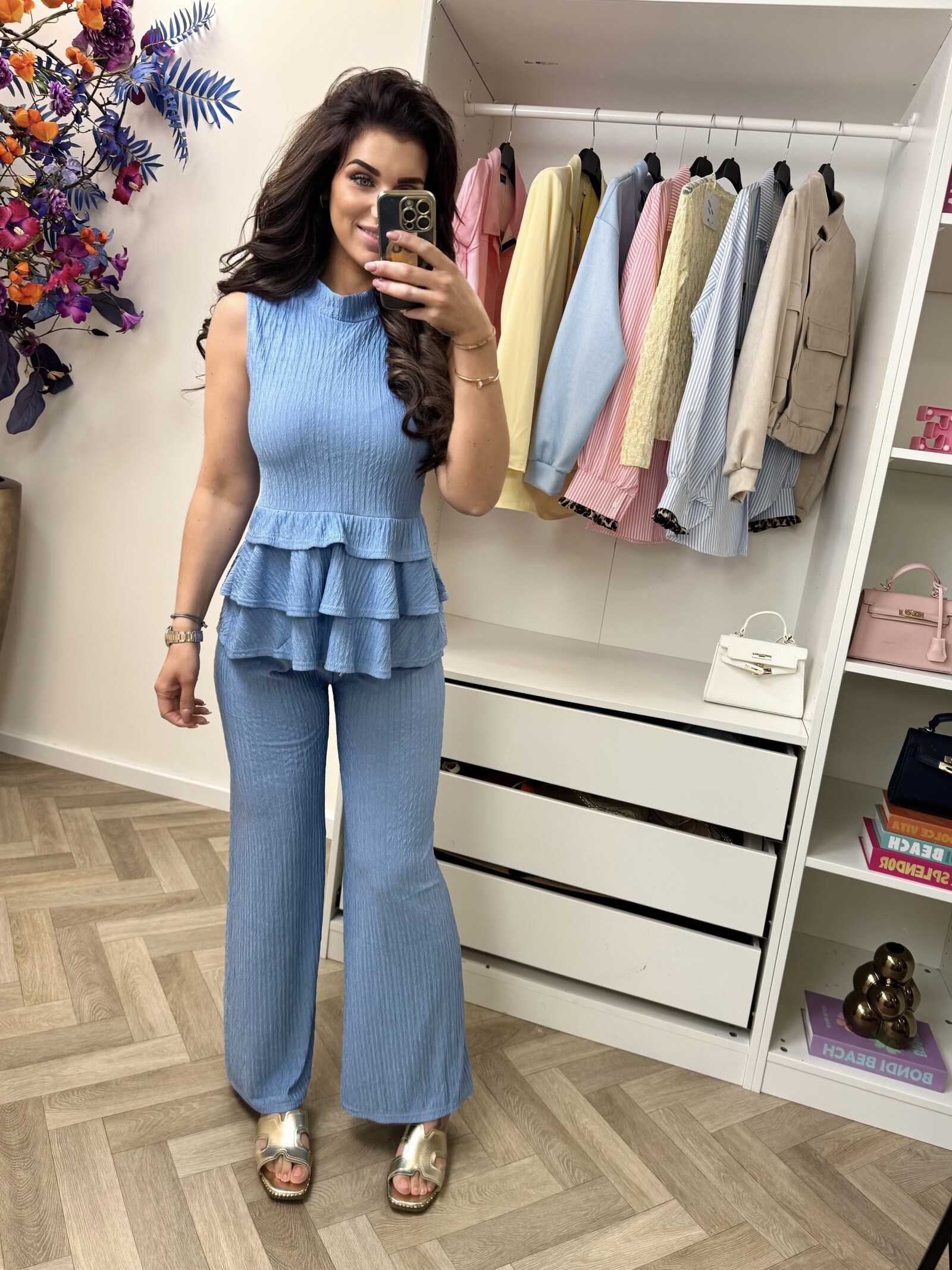 Set kiki ruffle 793 blue