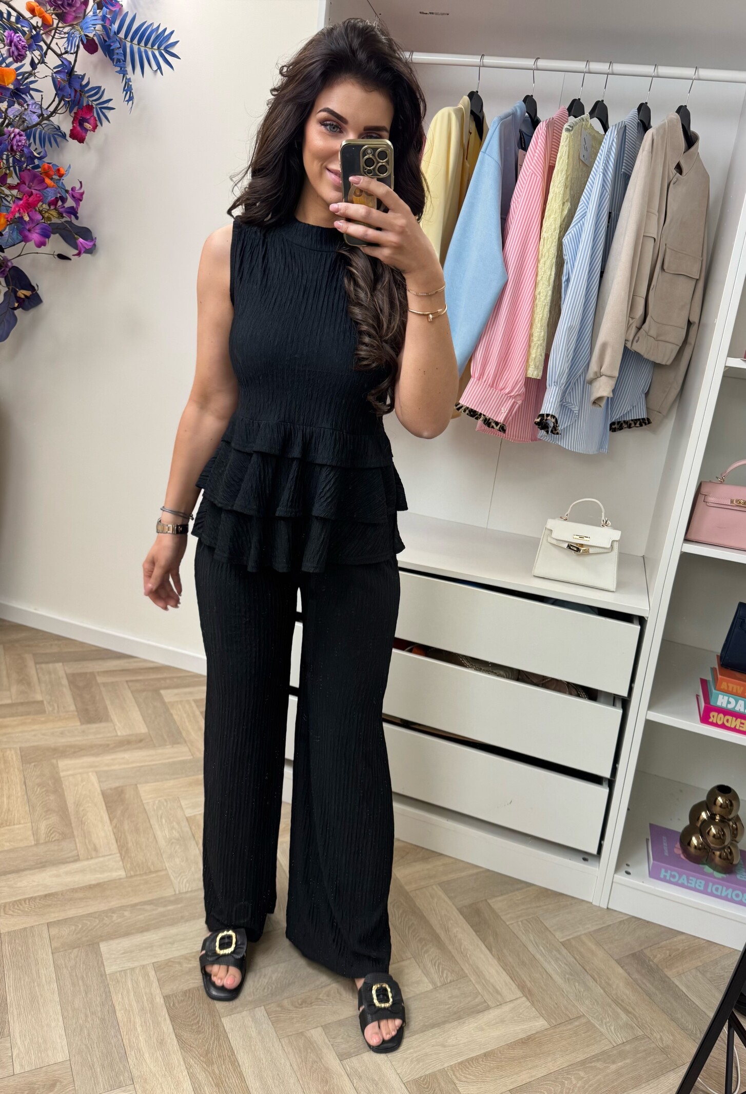 Set kiki ruffle 793  black
