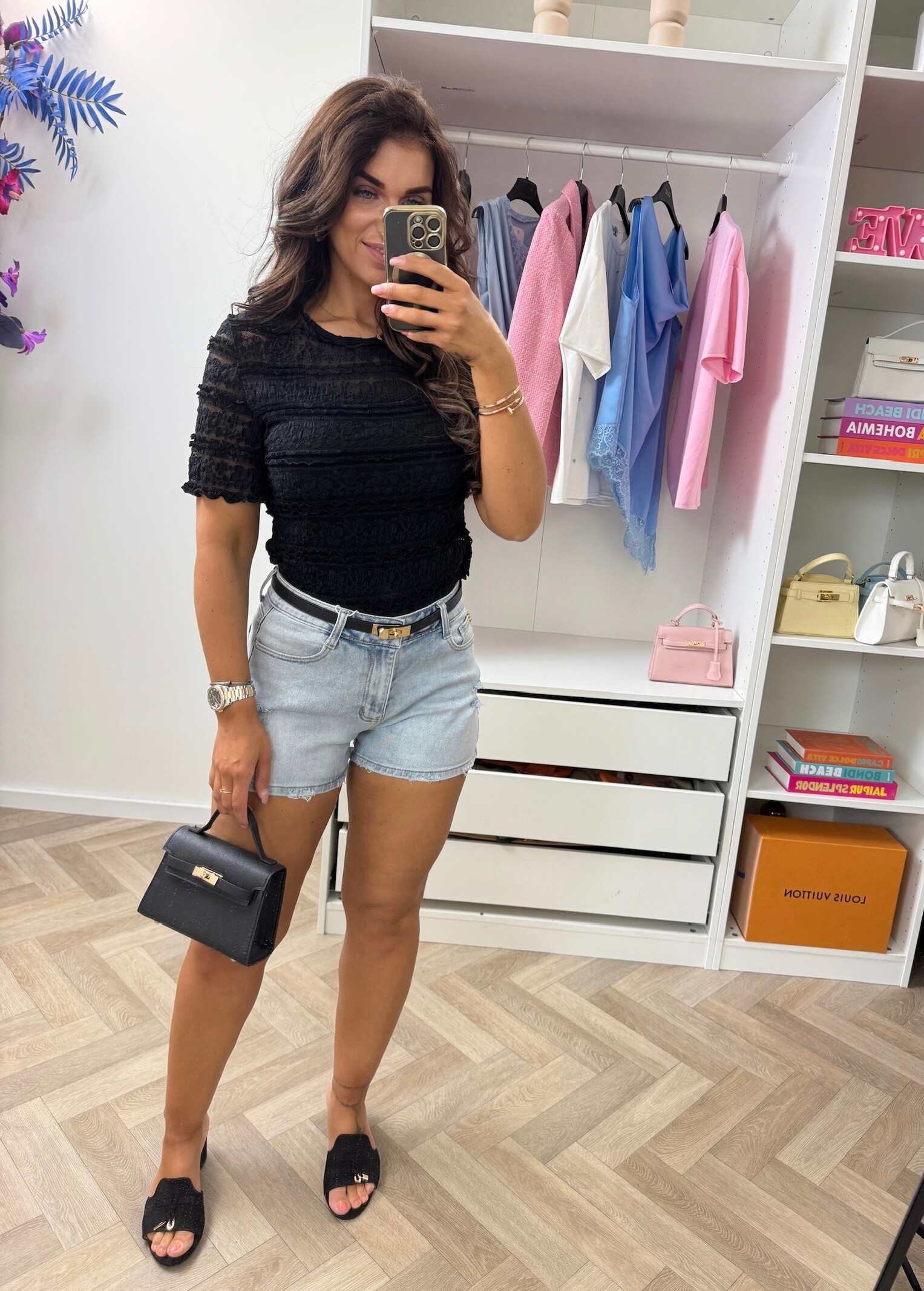 Top Lace Jean G67685 Black