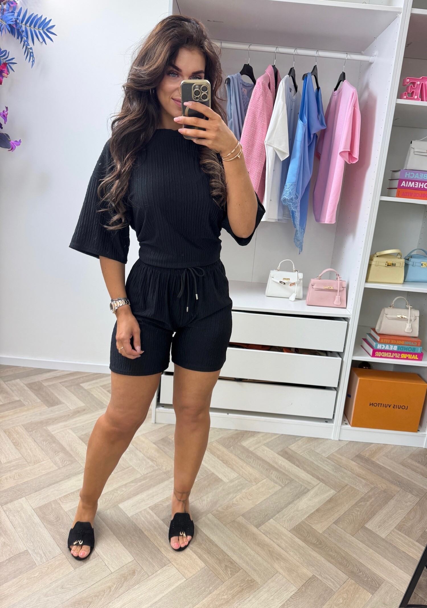 Set comfi oversized short 602 Black