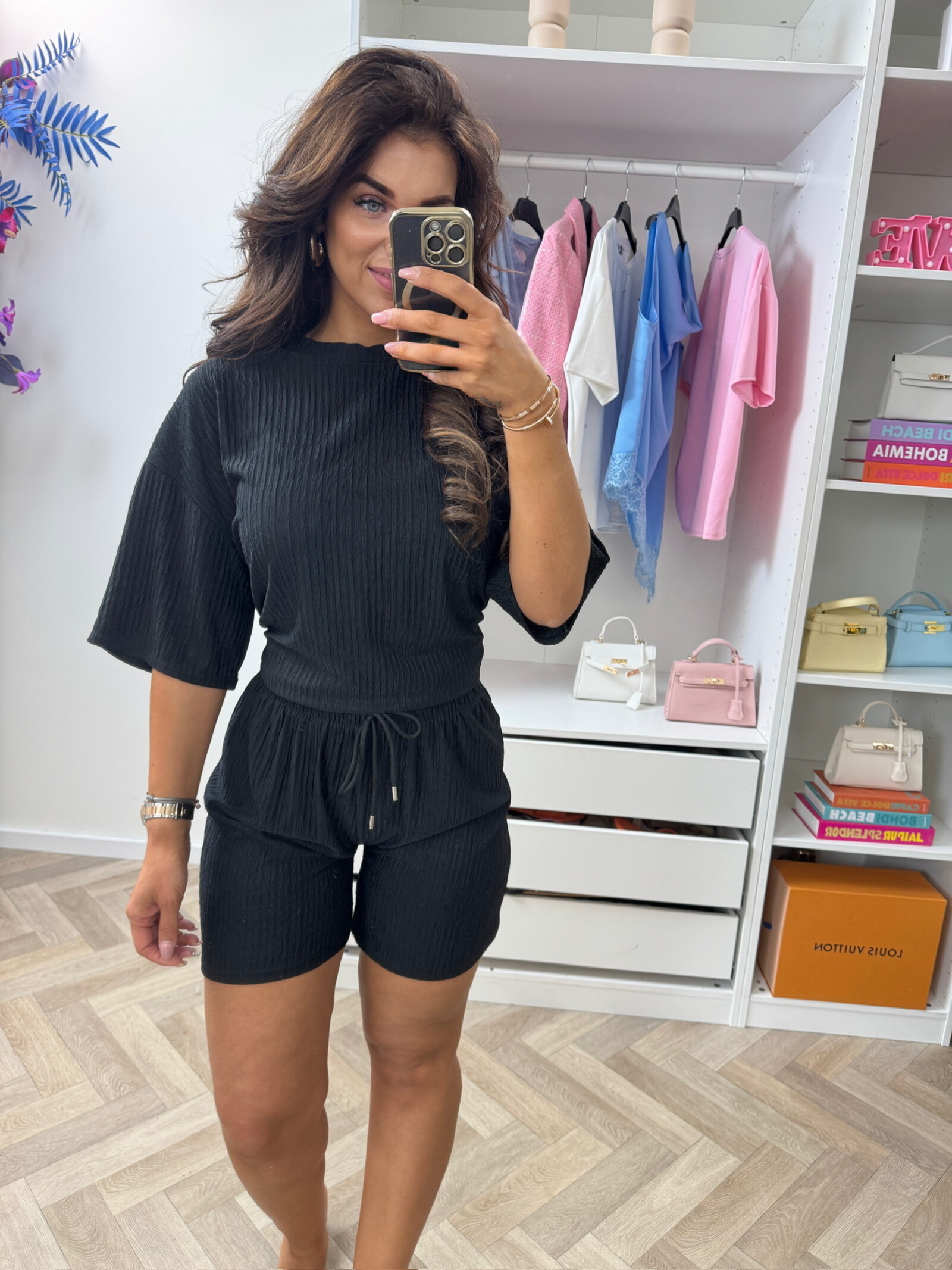 Set comfi oversized short 602 Black