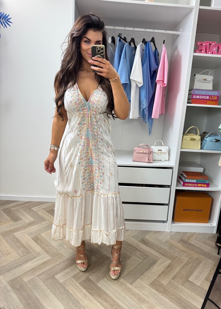 Long Dress Holiday Colors  Beige 2510