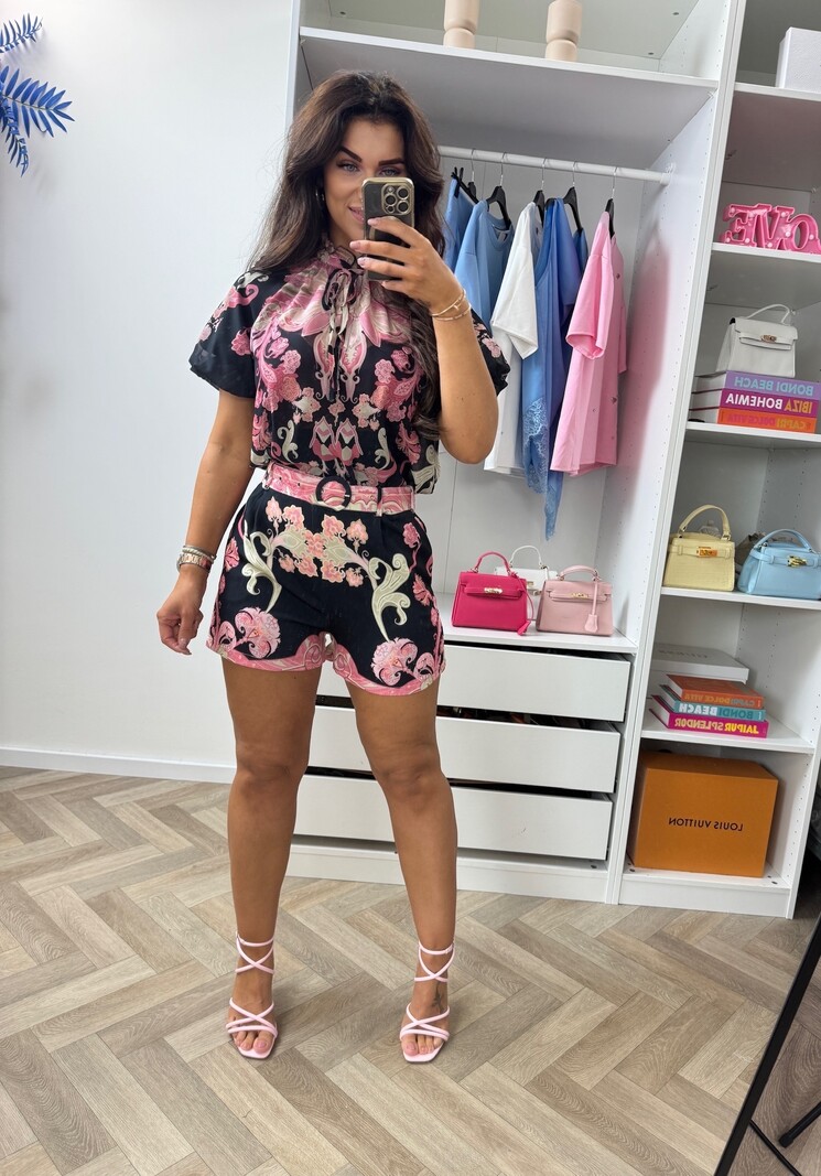Set Pinela Print Black CH132