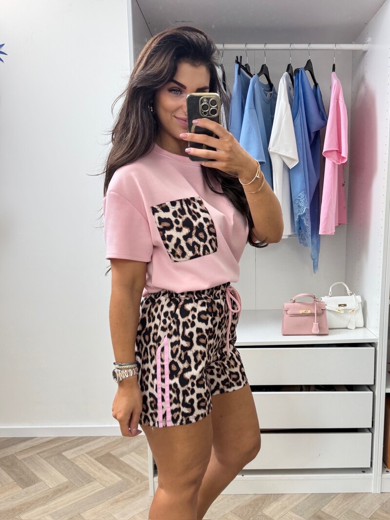 Set Leopard Comfi Pink