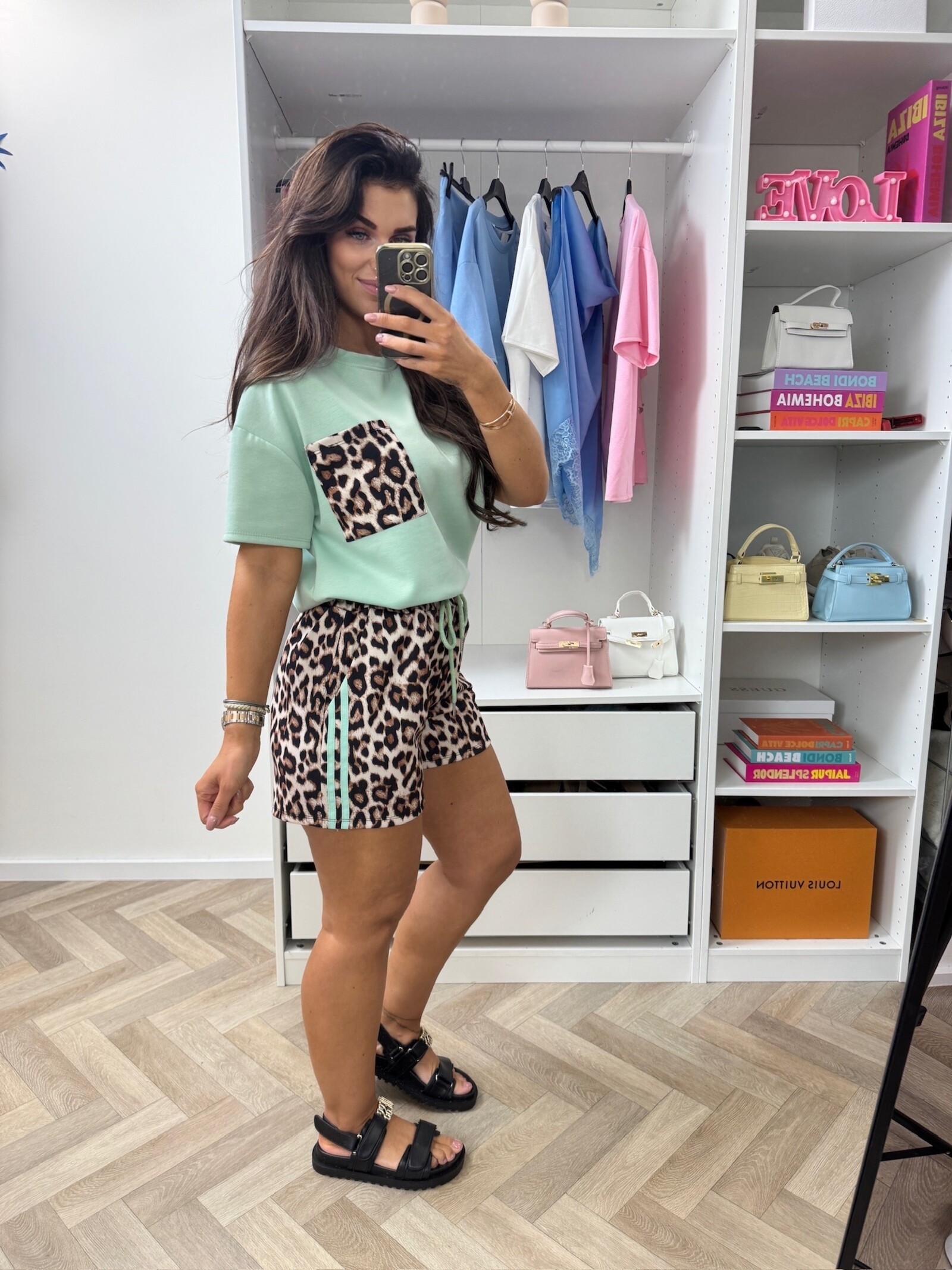 Set Leopard Comfi Mint