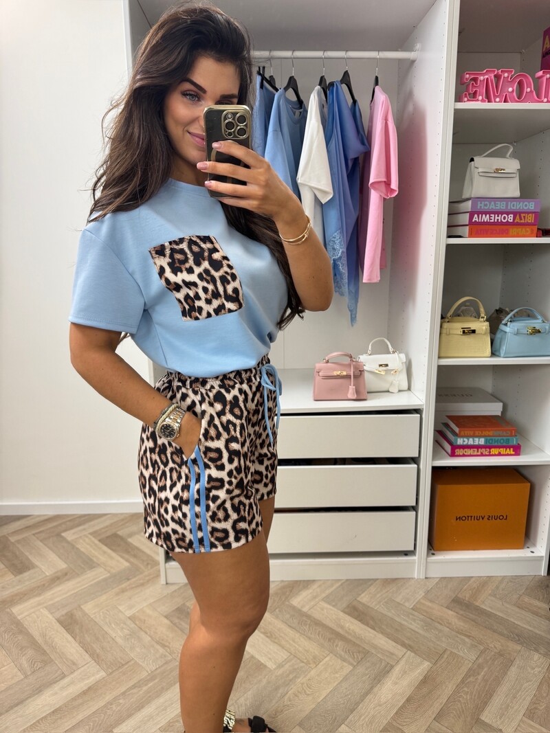 Set Leopard Comfi Blue