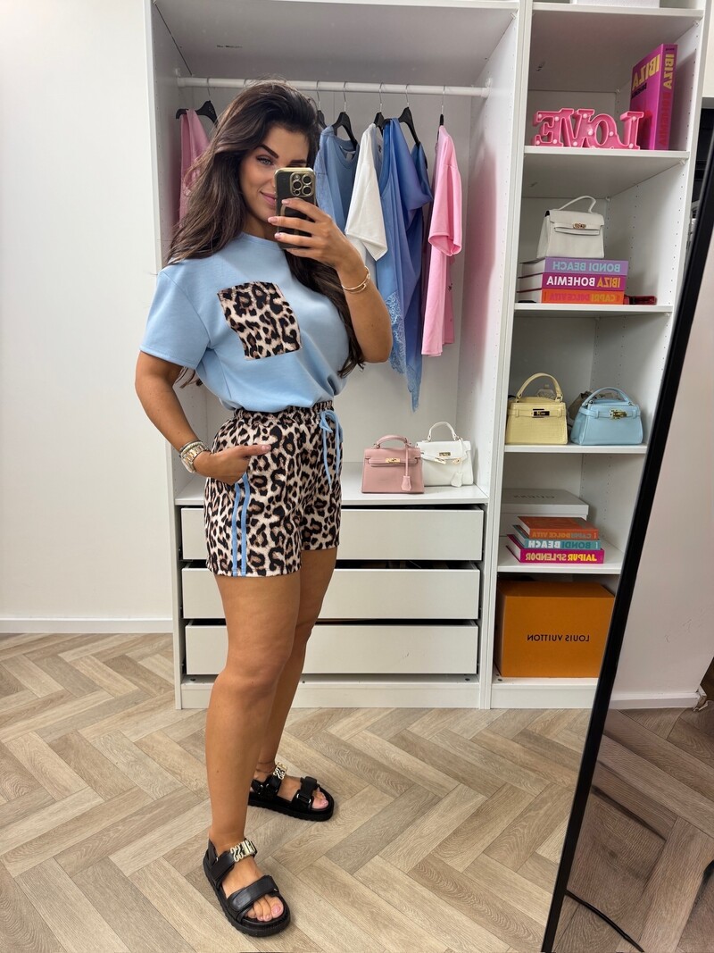 Set Leopard Comfi Blue