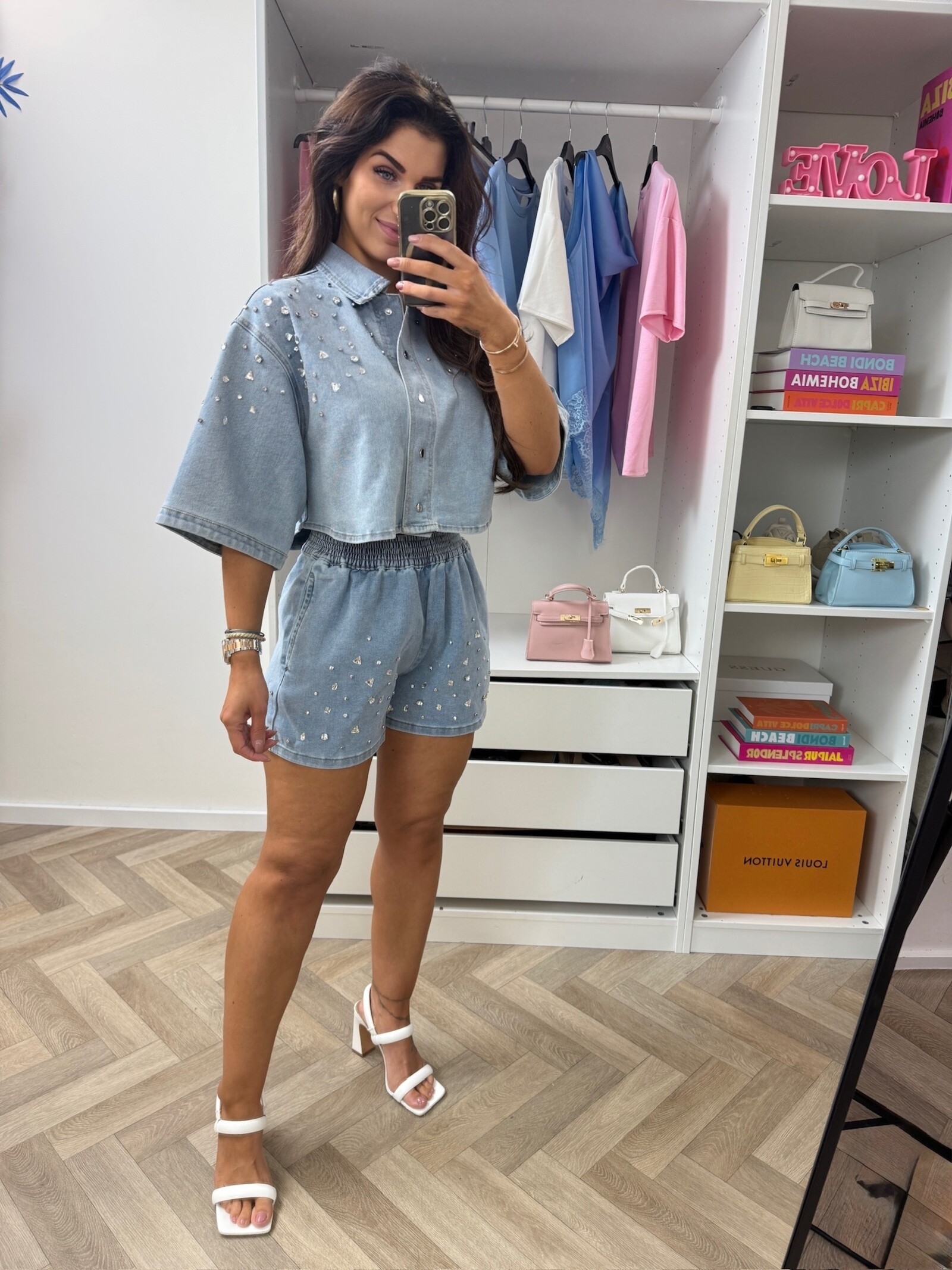 Blouse Diamonds Denim  MG921