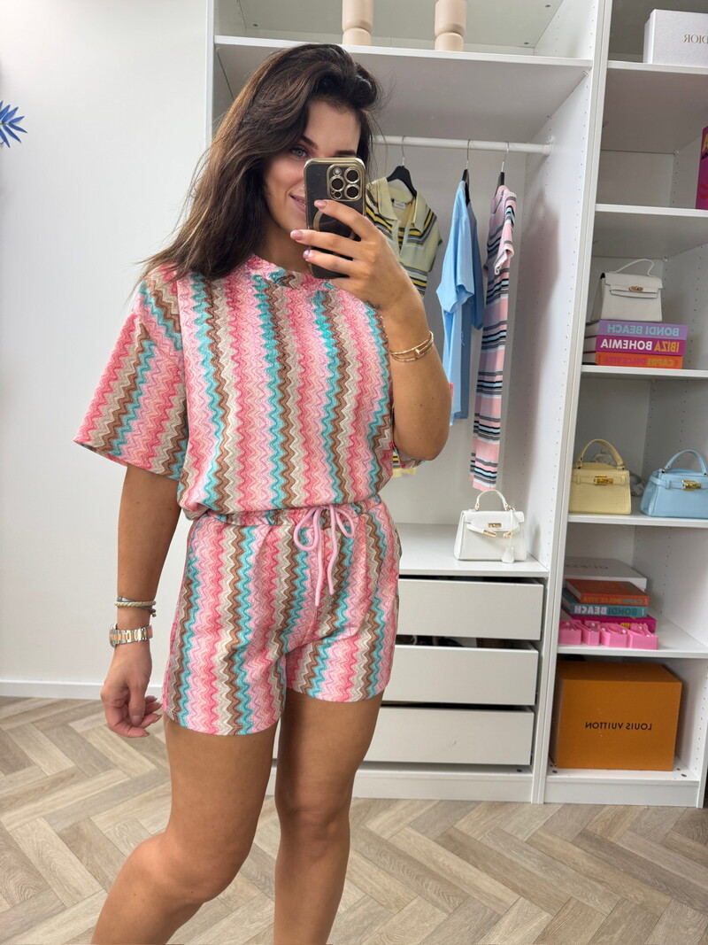 Set Zigzag Colors Rose