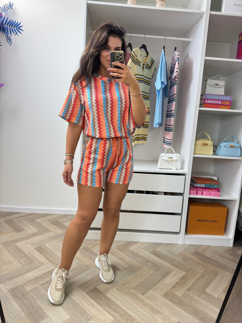 Set Zigzag Colors Orange