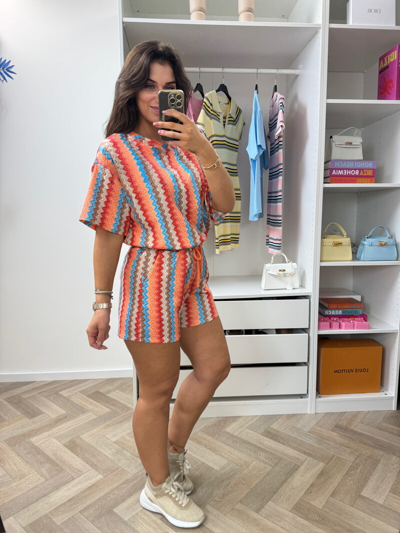 Set Zigzag Colors Orange