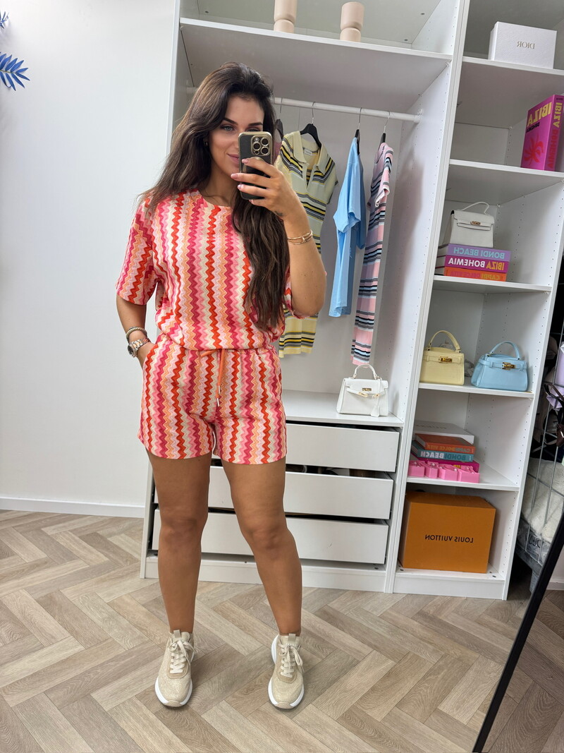 Set Zigzag Colors Rood