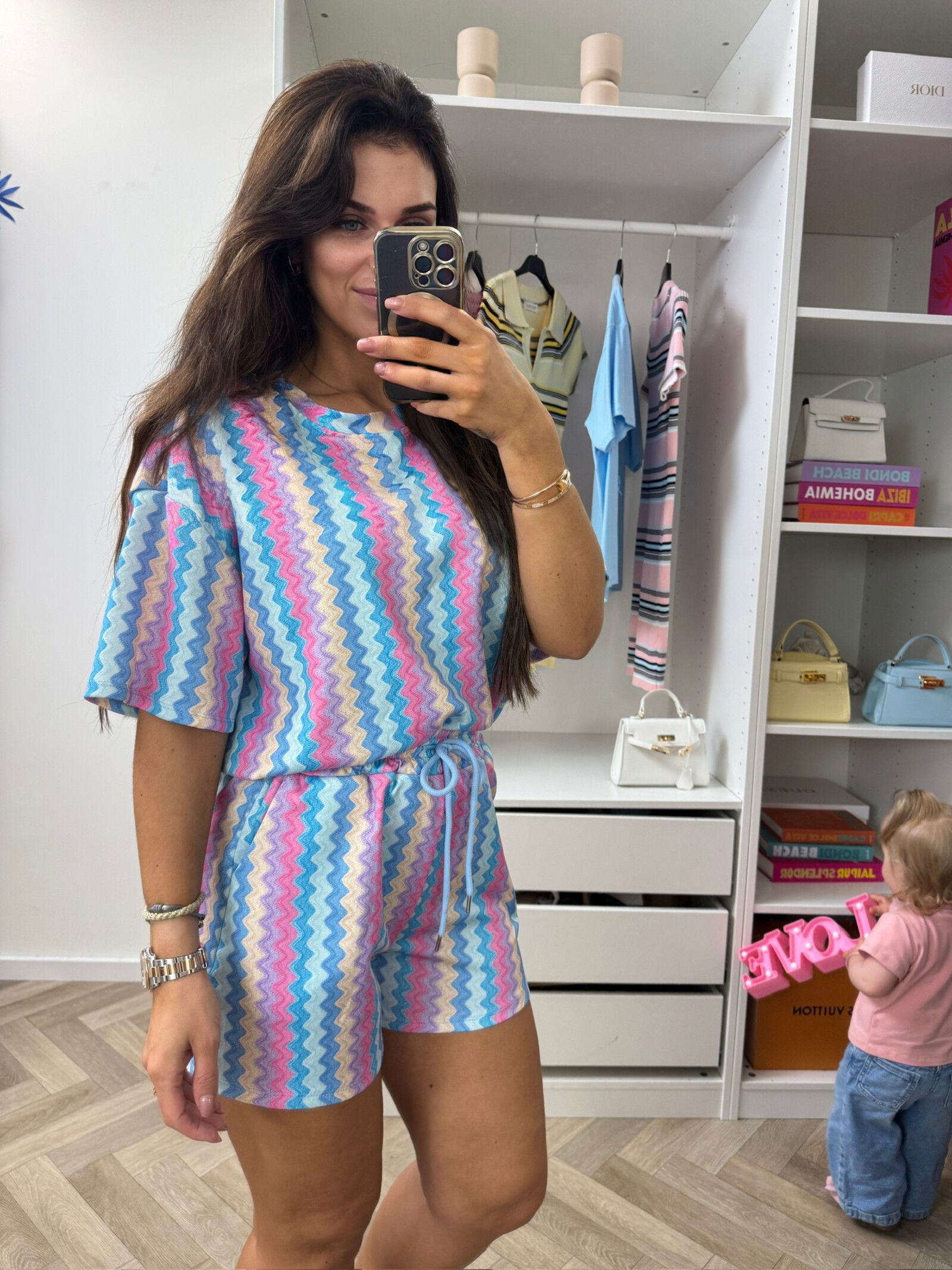 Set Zigzag Colors Blauw
