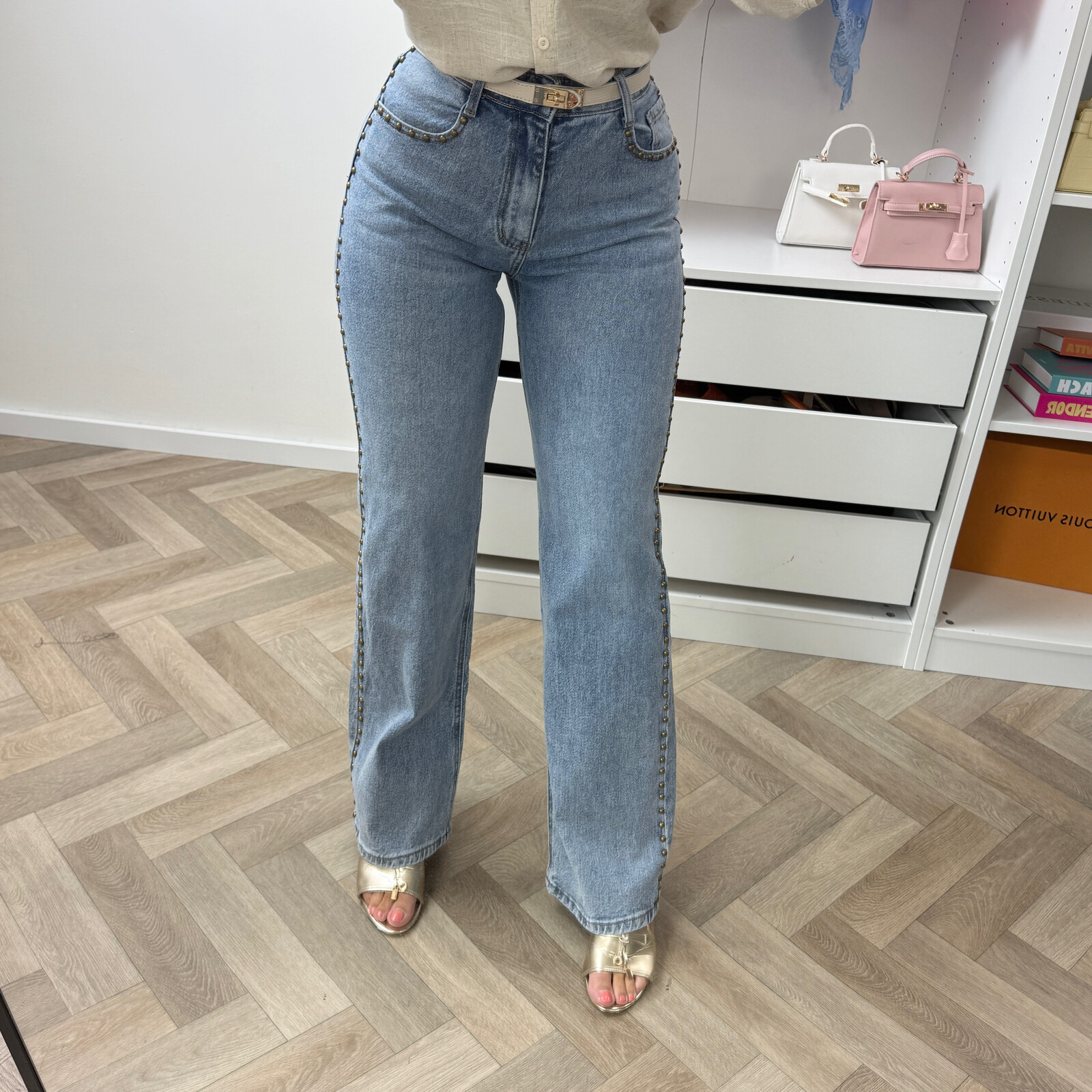 Jeans Studs Light Blue Folyrose Y5381