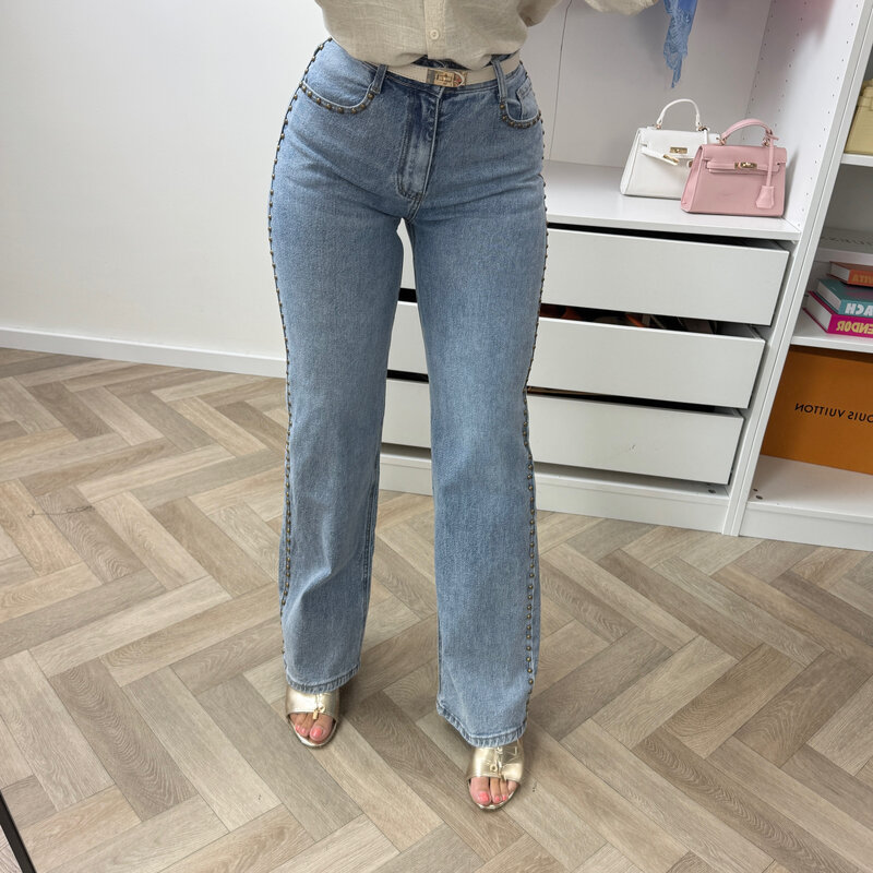 Jeans Studs Light Blue Folyrose Y5381
