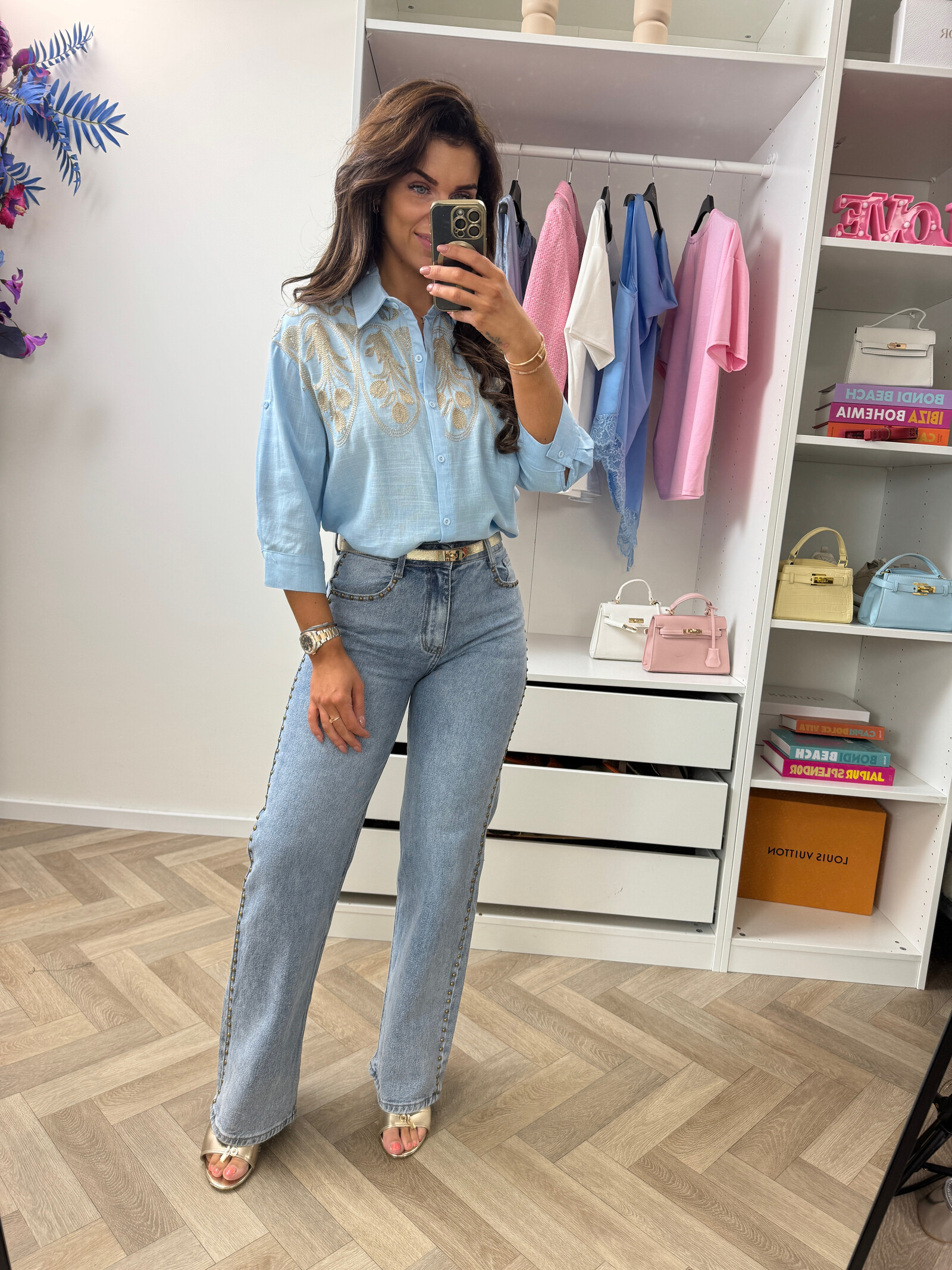 Blouse Dolly Gold 10183 Blue
