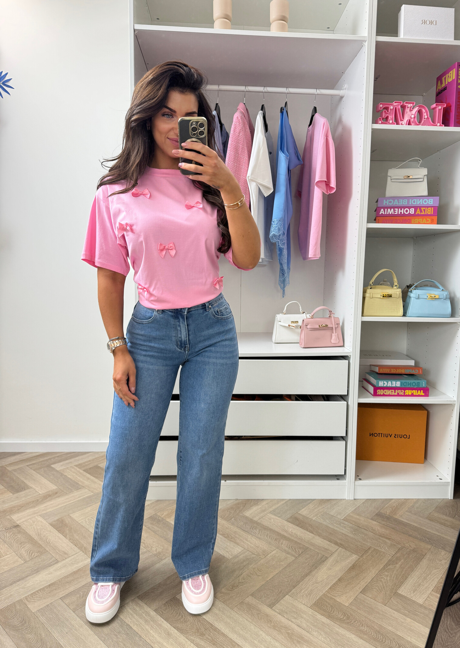 T-shirt Strikjes R7476 Pink