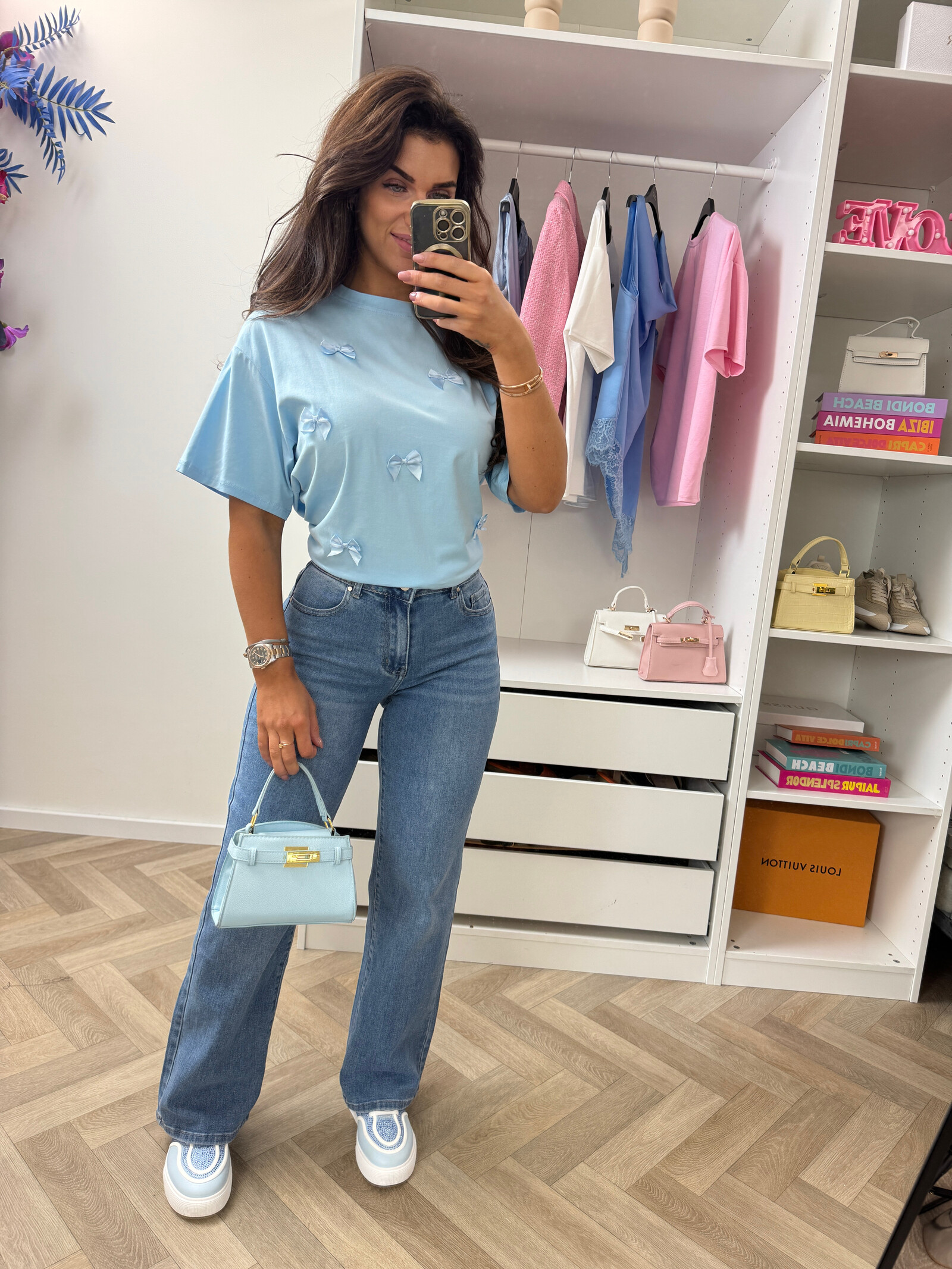 T-shirt Strikjes R7476 Blue