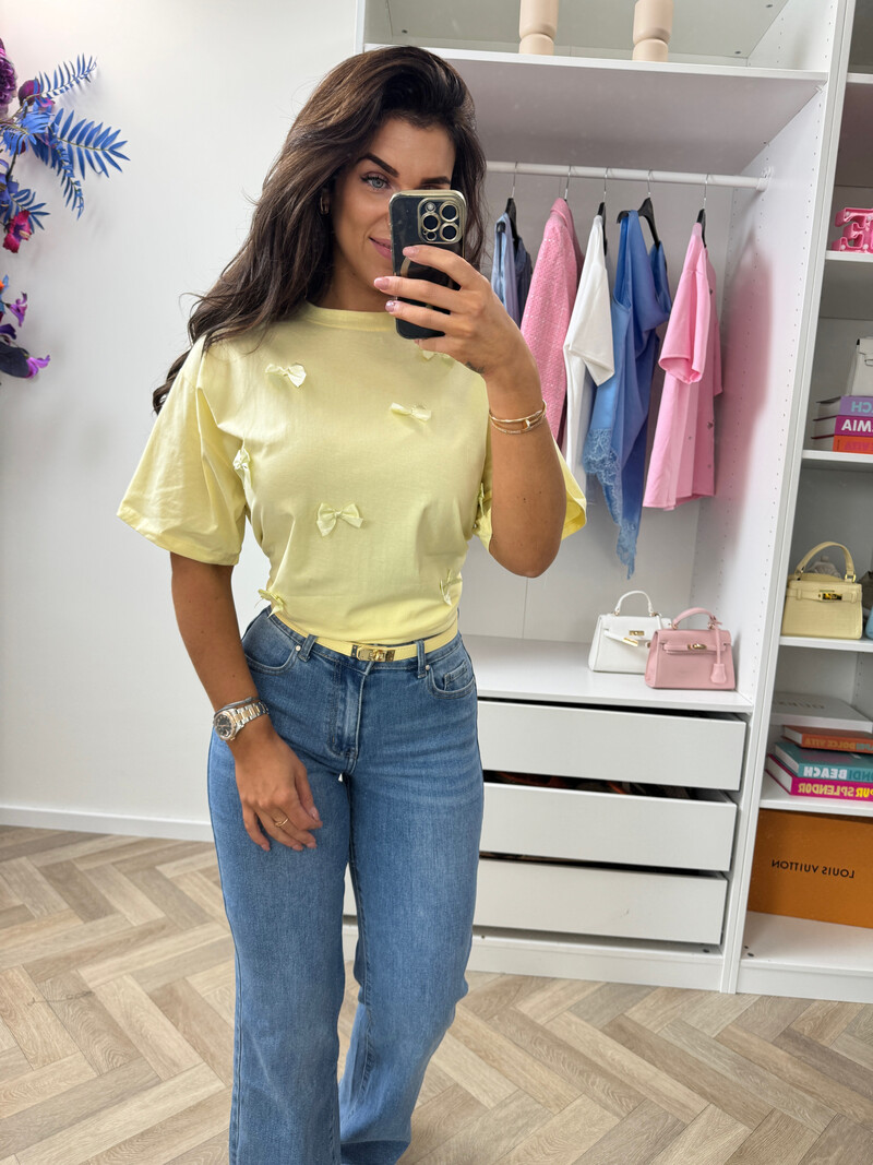 T-shirt Strikjes R7476 Yellow