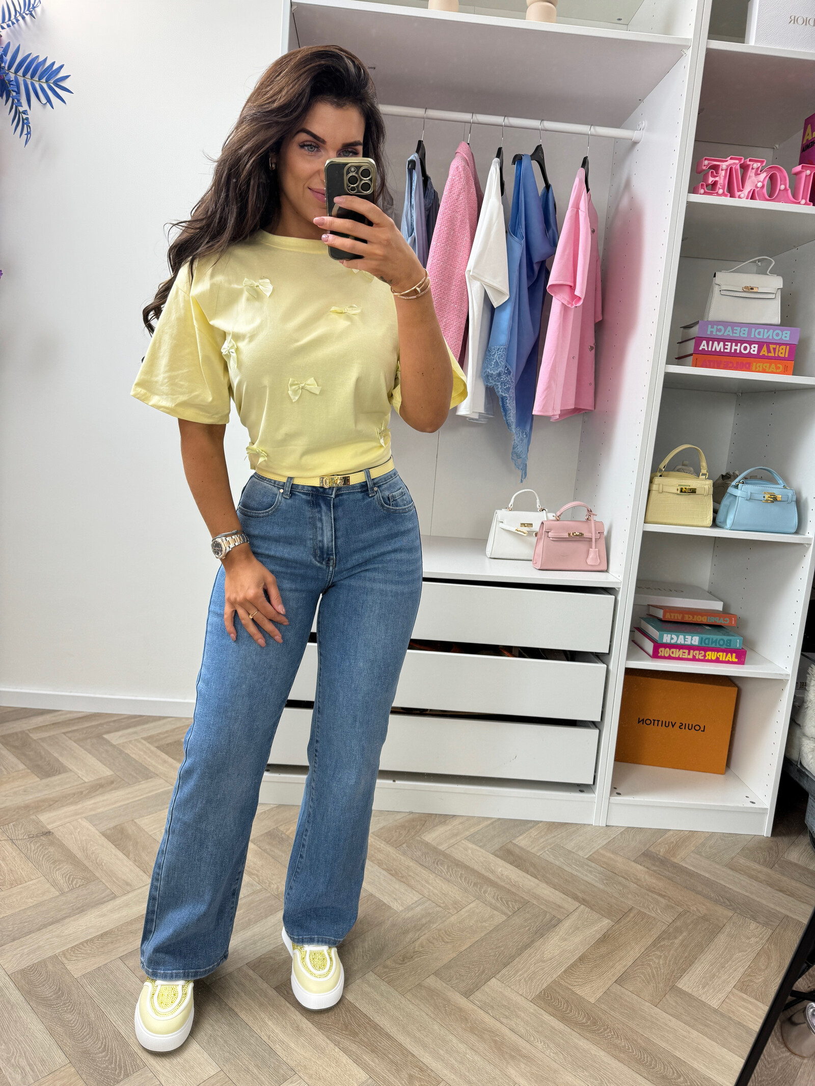 T-shirt Strikjes R7476 Yellow