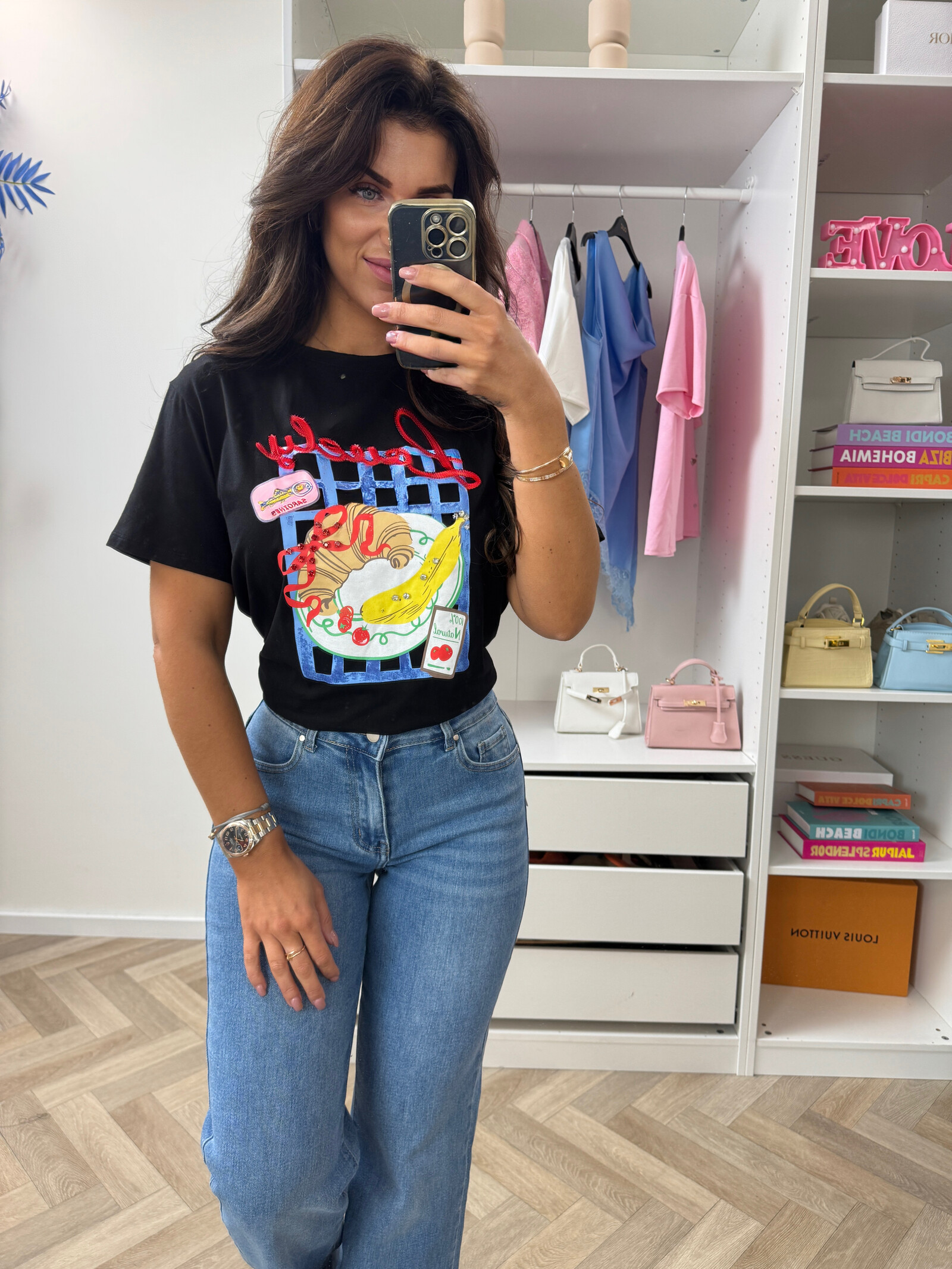 T-shirt Lovely G65977 Black
