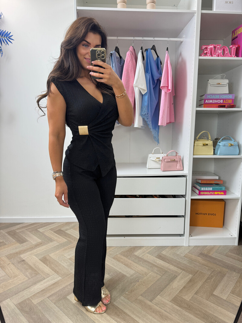 Set Zita Gold Detail Black