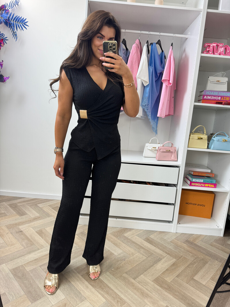 Set Zita Gold Detail Black