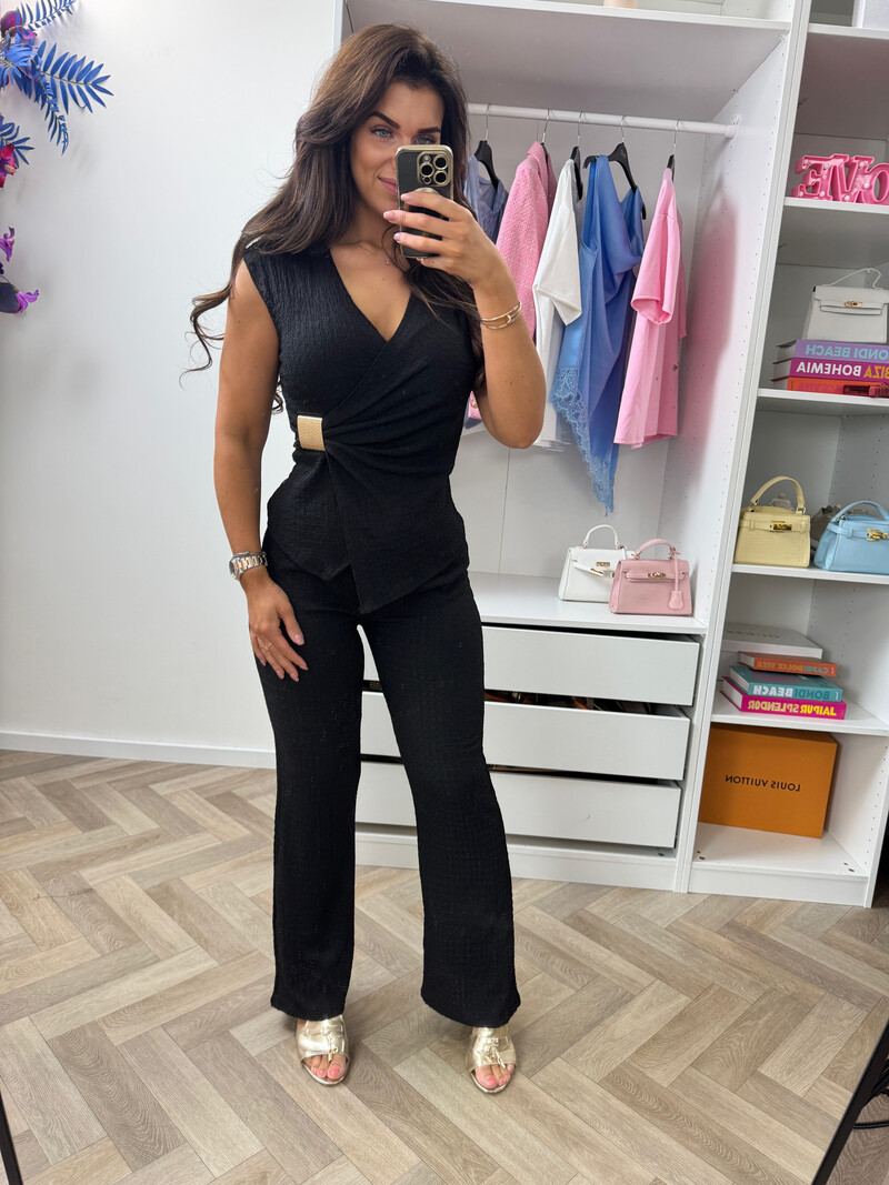 Set Zita Gold Detail Black