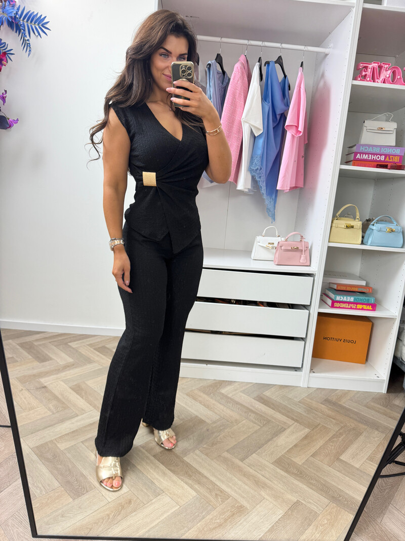 Set Zita Gold Detail Black