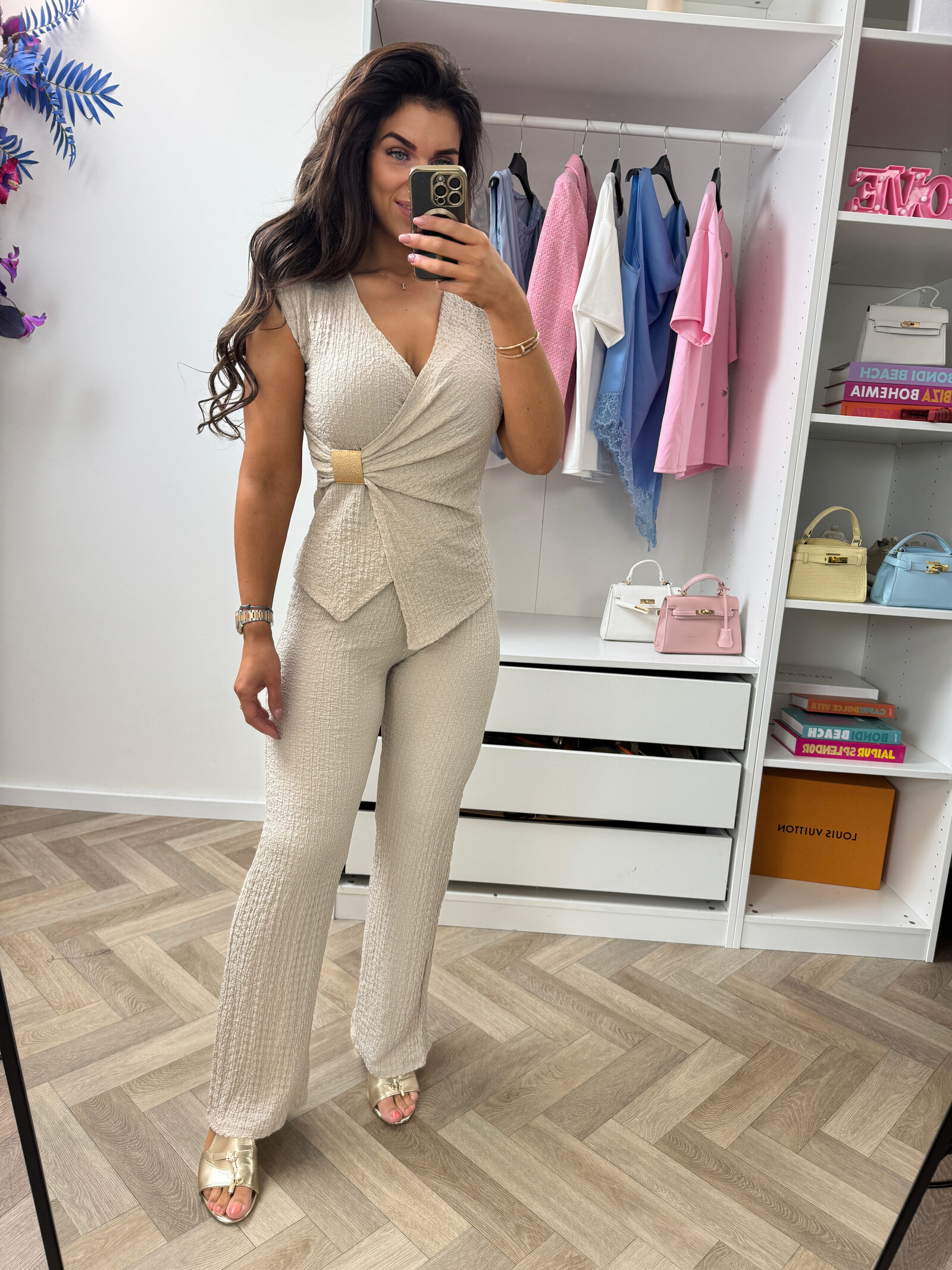 Set Zita Gold Detail Beige