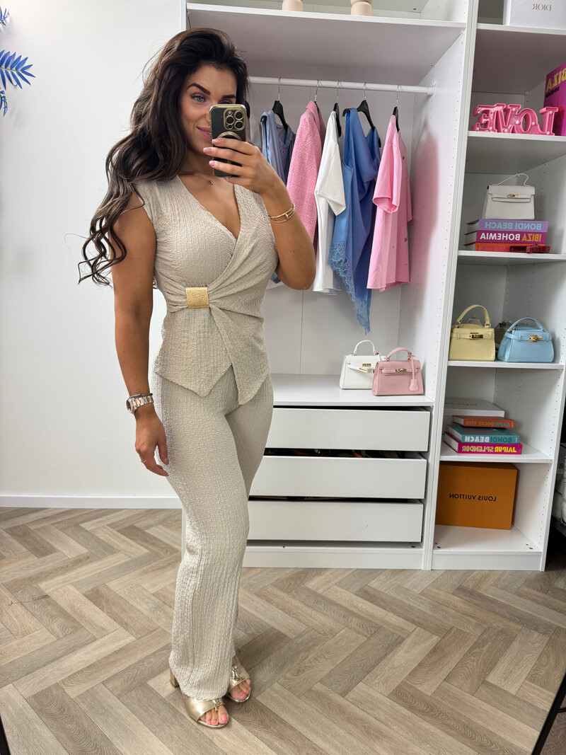 Set Zita Gold Detail Beige