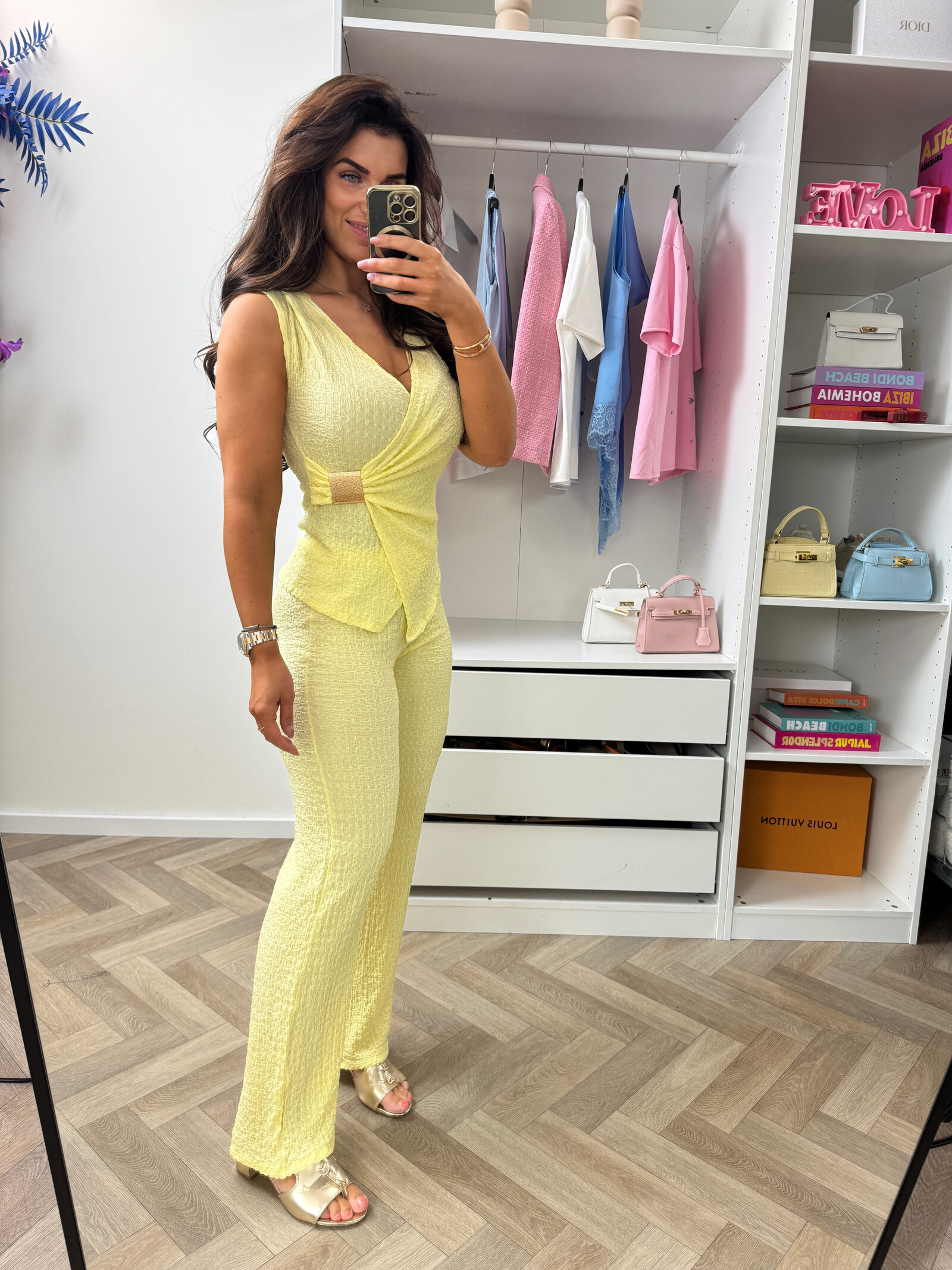 Set Zita Gold Detail Yellow