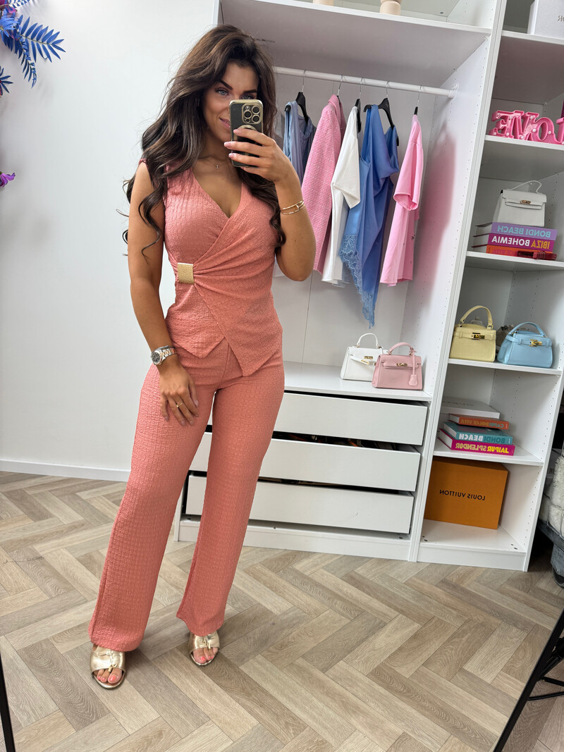 Set Zita Gold Detail Peach