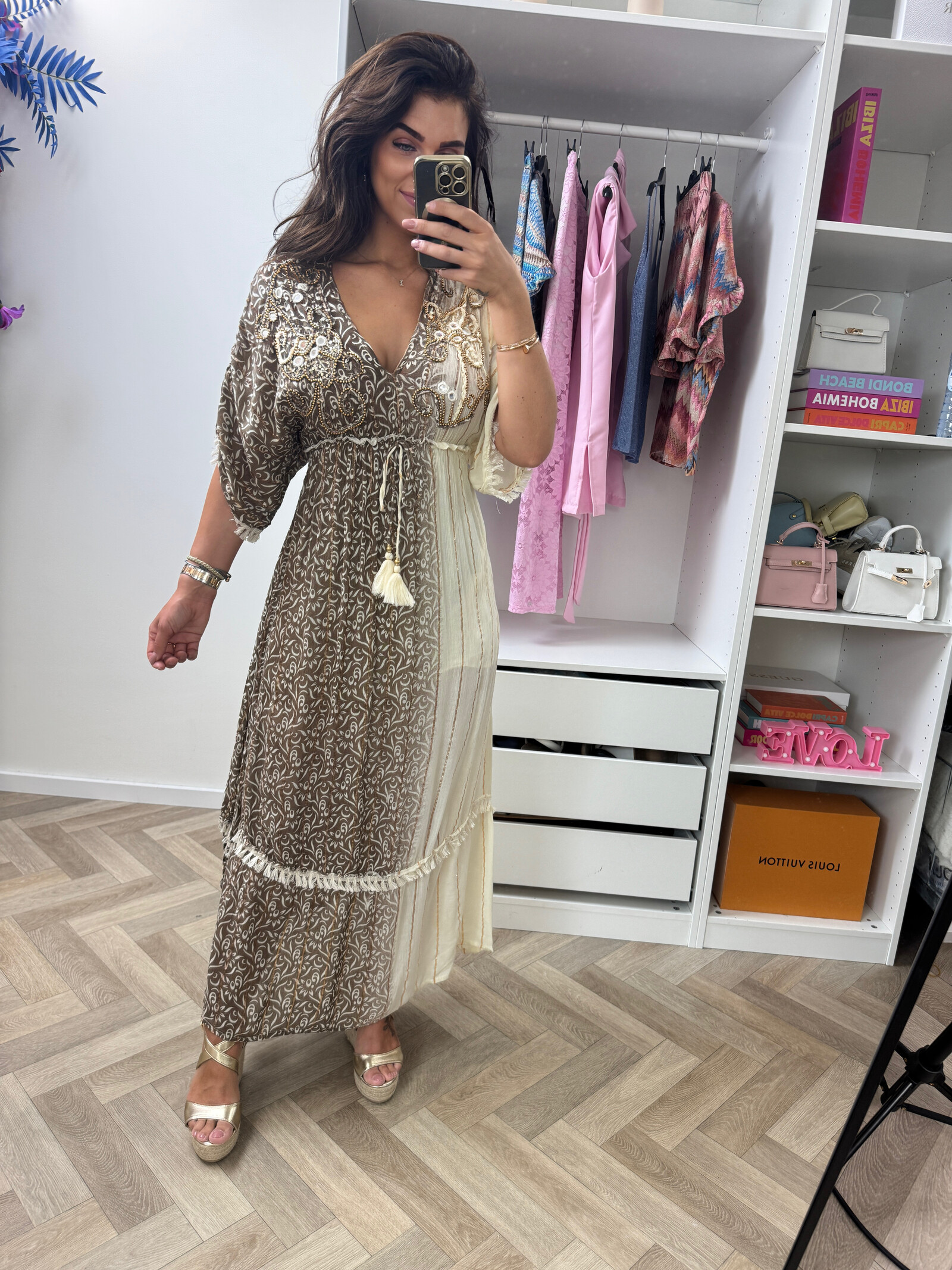 Long Dress Gisella Brown 2170