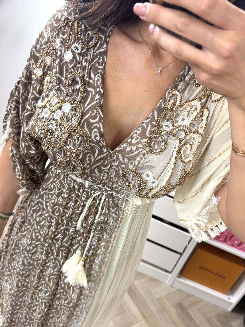 Long Dress Gisella Brown 2170