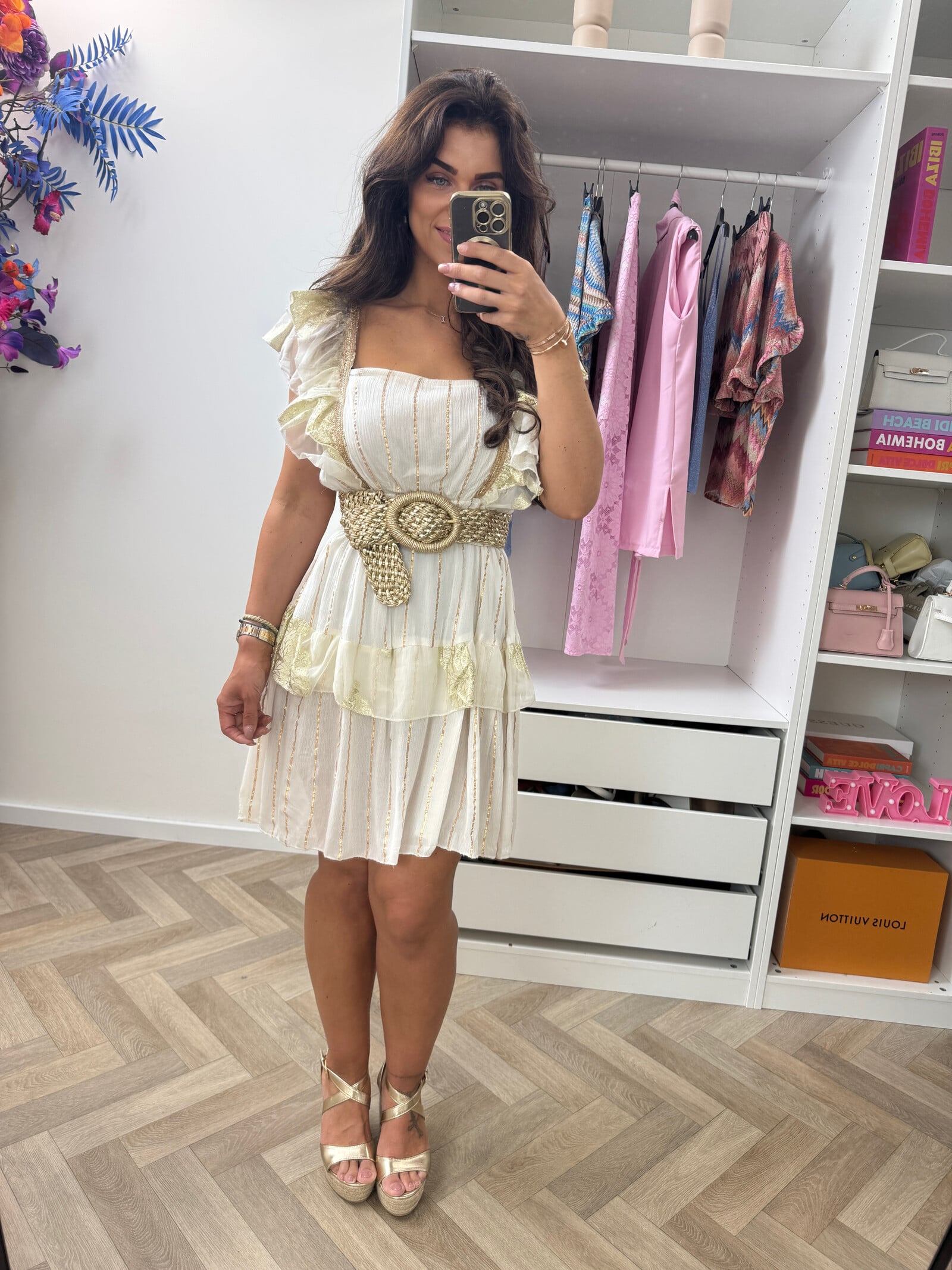 Dress Goldie Beige 48203