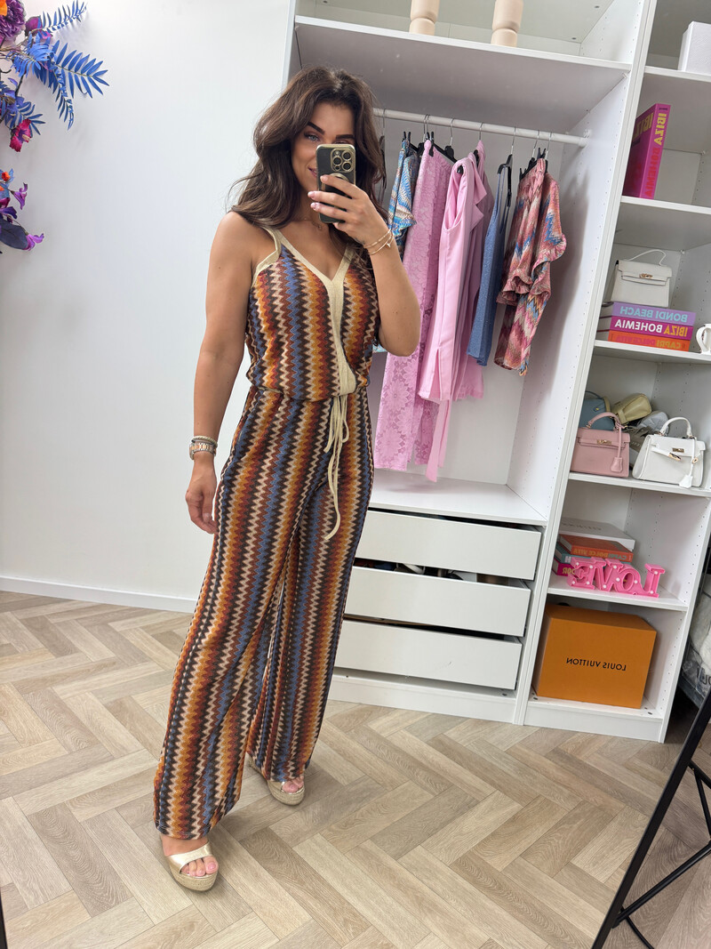 Long Set Zigzag Glitter Blue